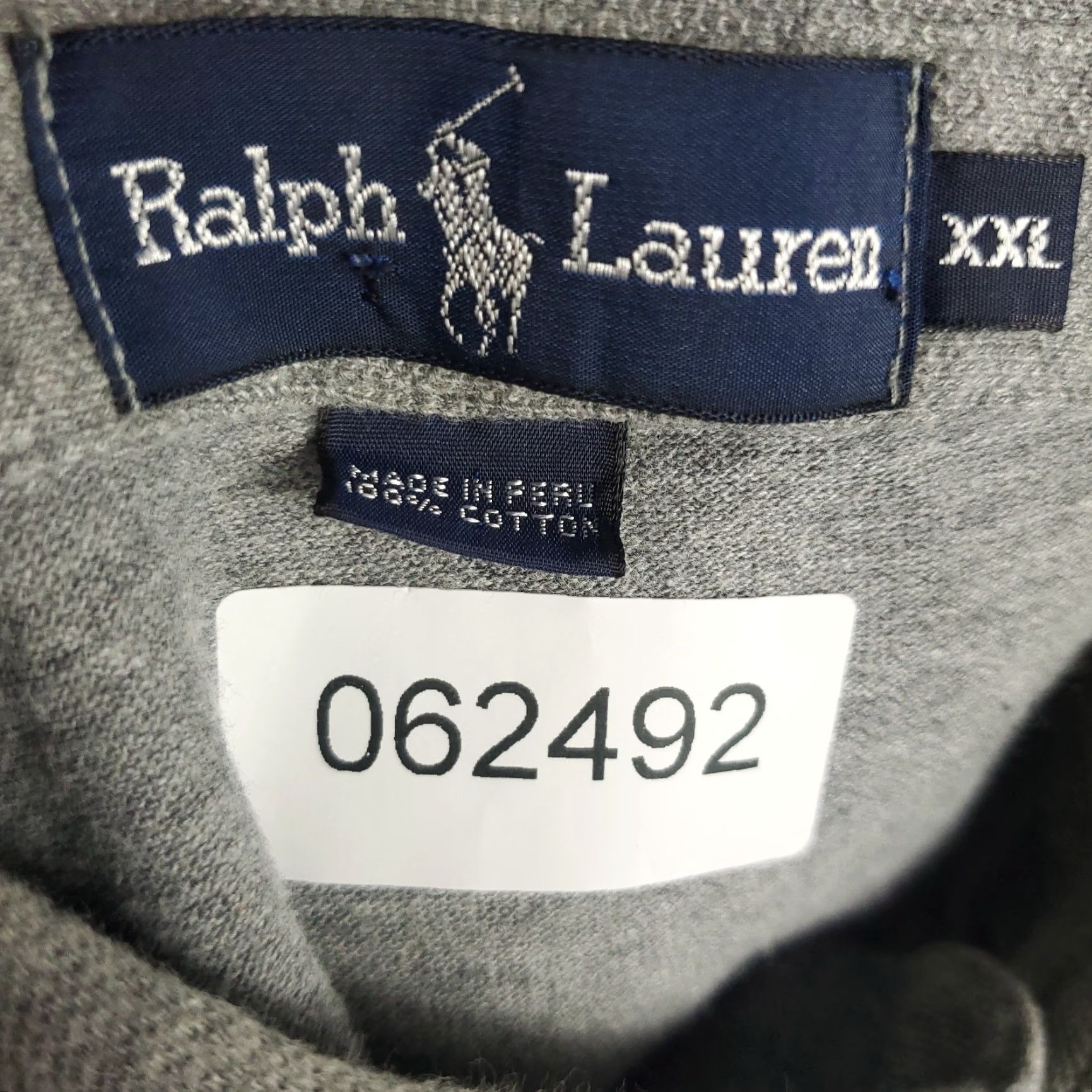 Ralph Lauren Ralph Lauren Polo Shirt Mens 2XL Gray Knit Cotton Long Sleeve Casual Button-Front Polo with Pony Logo - Classic American Preppy Sportswear Mens 2XL Size US XXL / EU 58 / 5 - 7 Thumbnail
