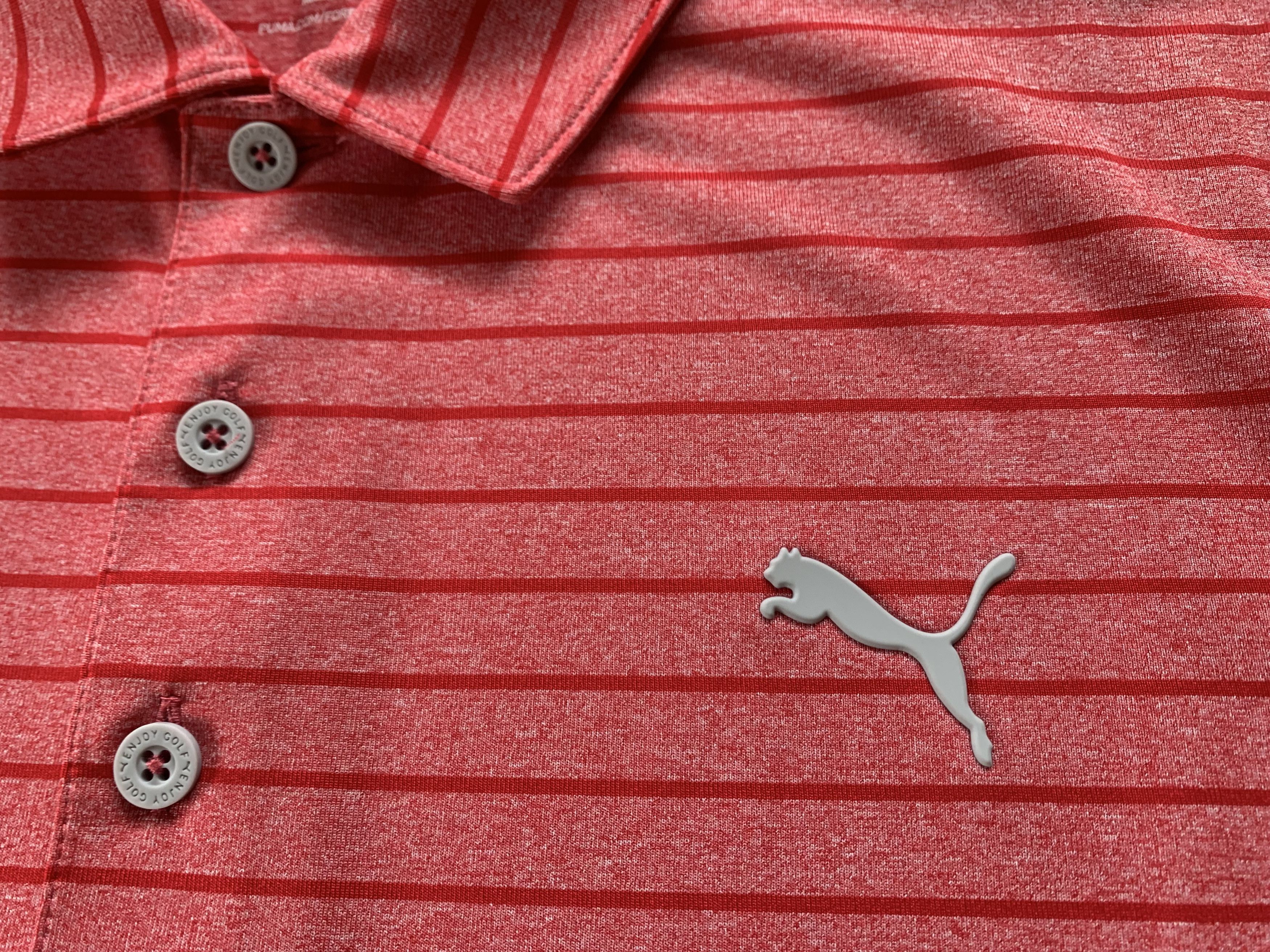 Puma Puma Golf Coral Stripe Polo T Shirt Size US M / EU 48-50 / 2 - 5 Thumbnail