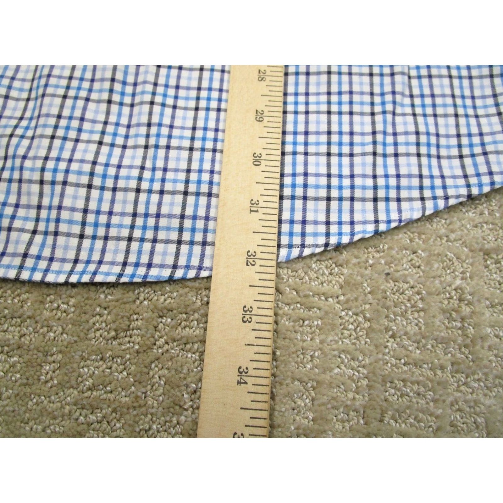 Eton Eton Shirt Mens 2XL Blue Plaid Button-Down Long Sleeve Casual Business Shirt Size US XXL / EU 58 / 5 - 6 Thumbnail