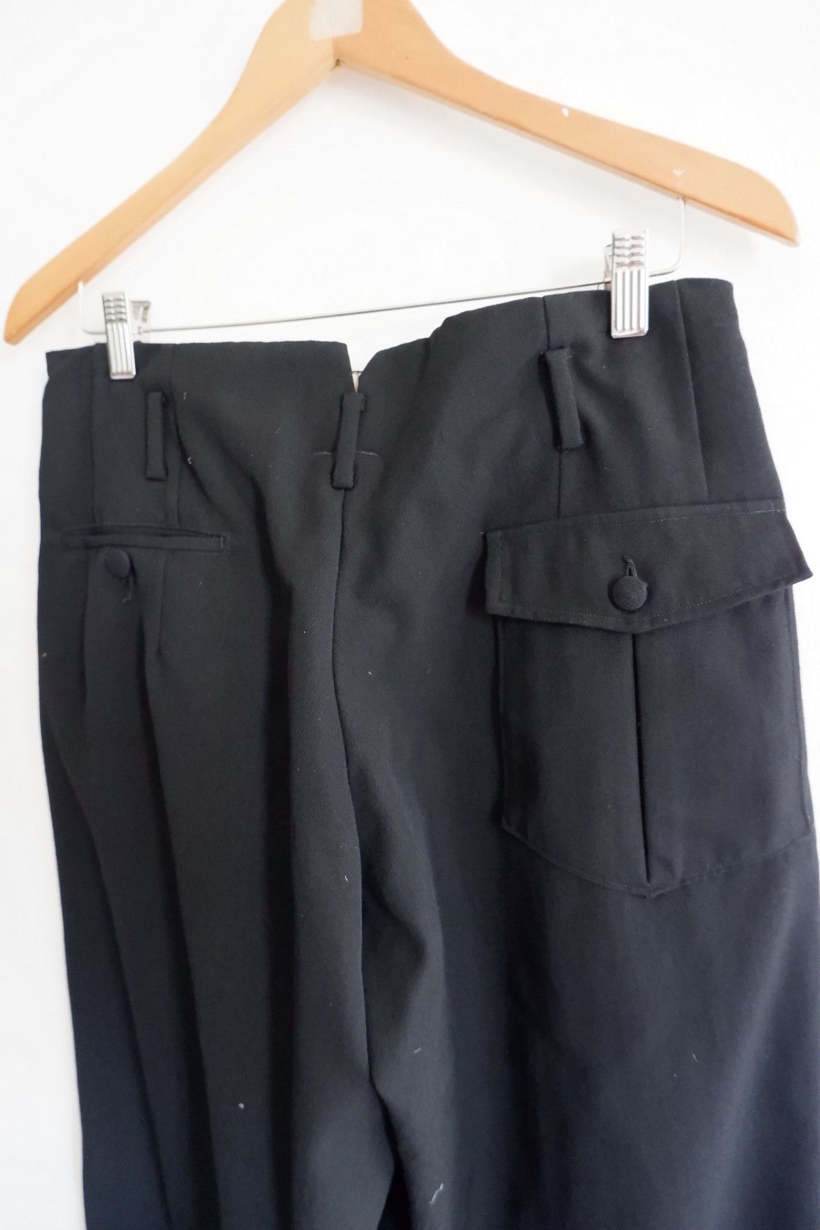 Japanese Brand 90s Wool Gabardine Hakama Pants Like Yohji Yamamoto Size US 30 / EU 46 - 4 Thumbnail