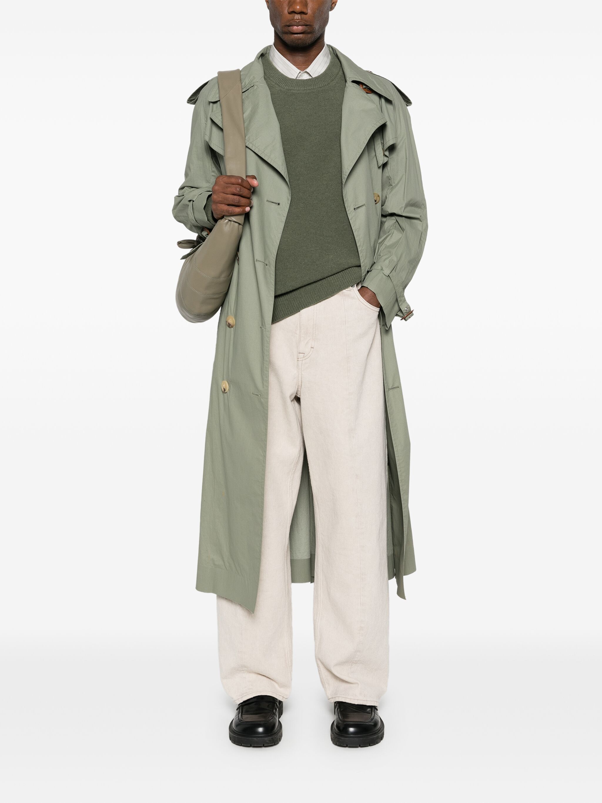Lemaire o1s22i1n1024 Crewneck Pullover Sweater in Green Size US M / EU 48-50 / 2 - 2 Thumbnail