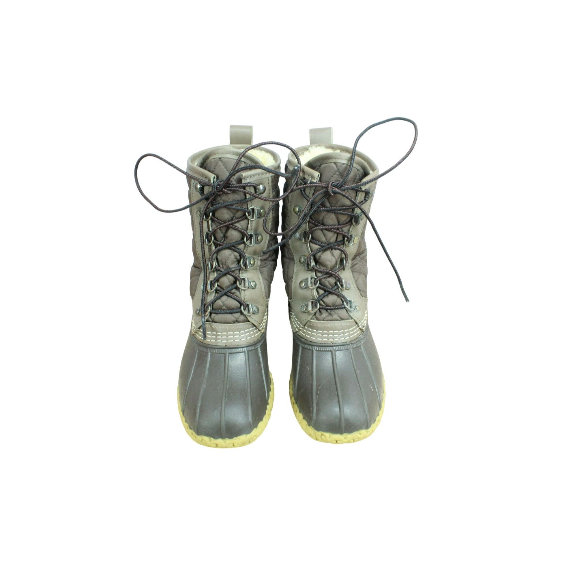 L.L. Bean × Leather LL Bean Women's 8" Shearling Lined Quilted Duck Boots 6 M Size US 6 / IT 36 - 5 Thumbnail