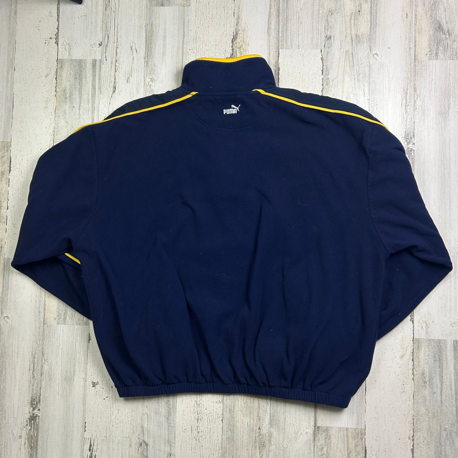 Puma Vintage Y2K University of Michigan Puma Quarter-Zip Sweater Size US XXL / EU 58 / 5 - 5 Thumbnail