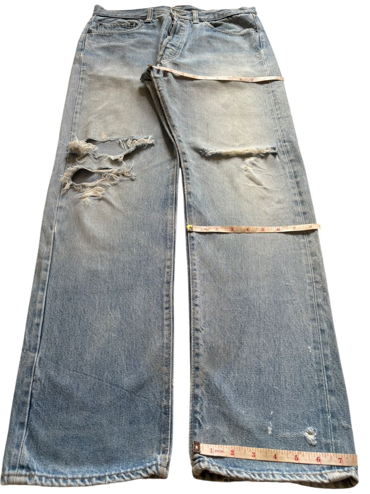 Levi's Vintage 70s Levis 501 Selvedge Loose Jeans Button 6 Size US 34 / EU 50 - 14 Thumbnail