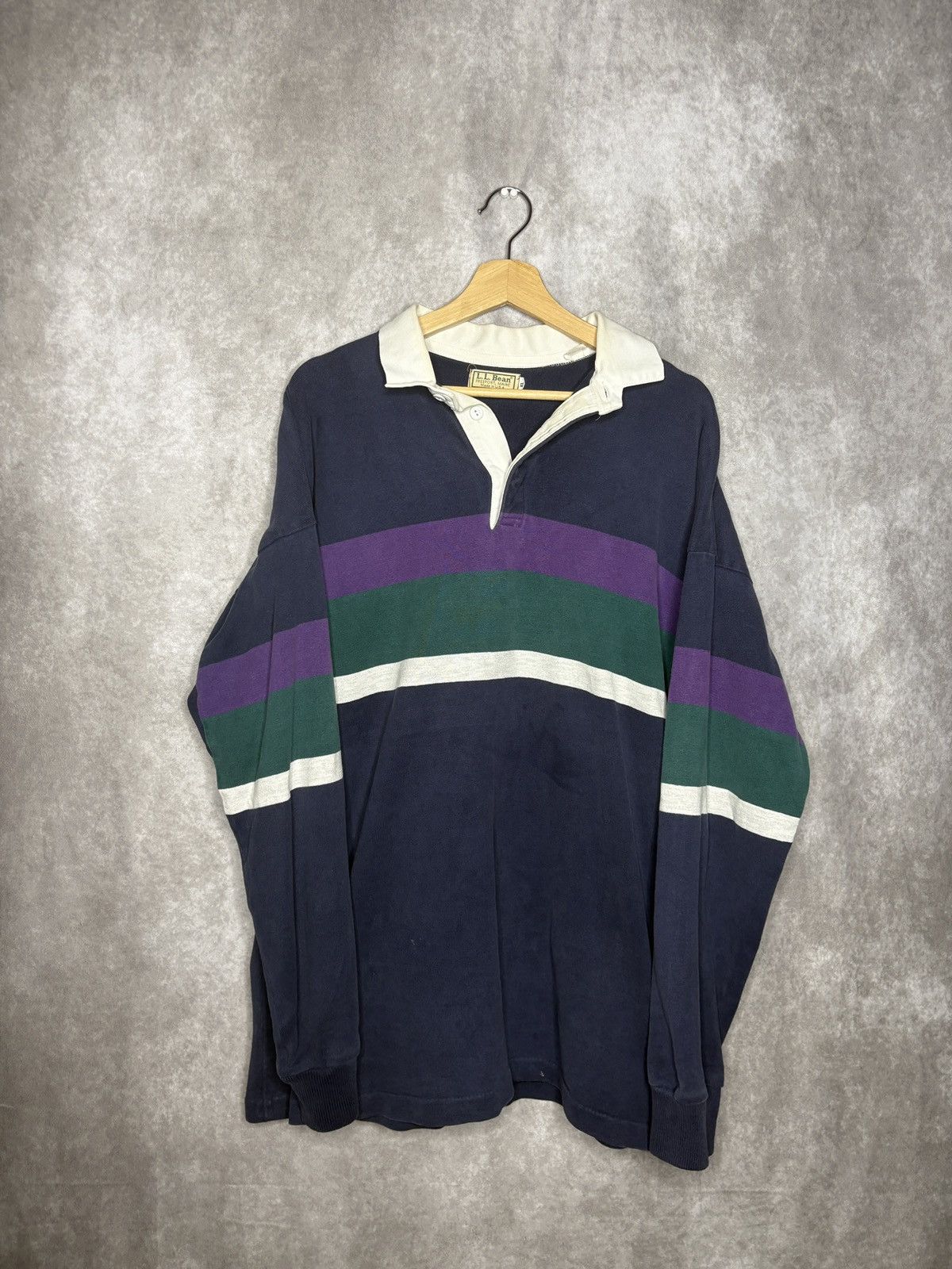L.L. Bean × Vintage Vintage L.L Bean Rugby Long sleeve Made In USA Size US XL / EU 56 / 4 - 1 Thumbnail