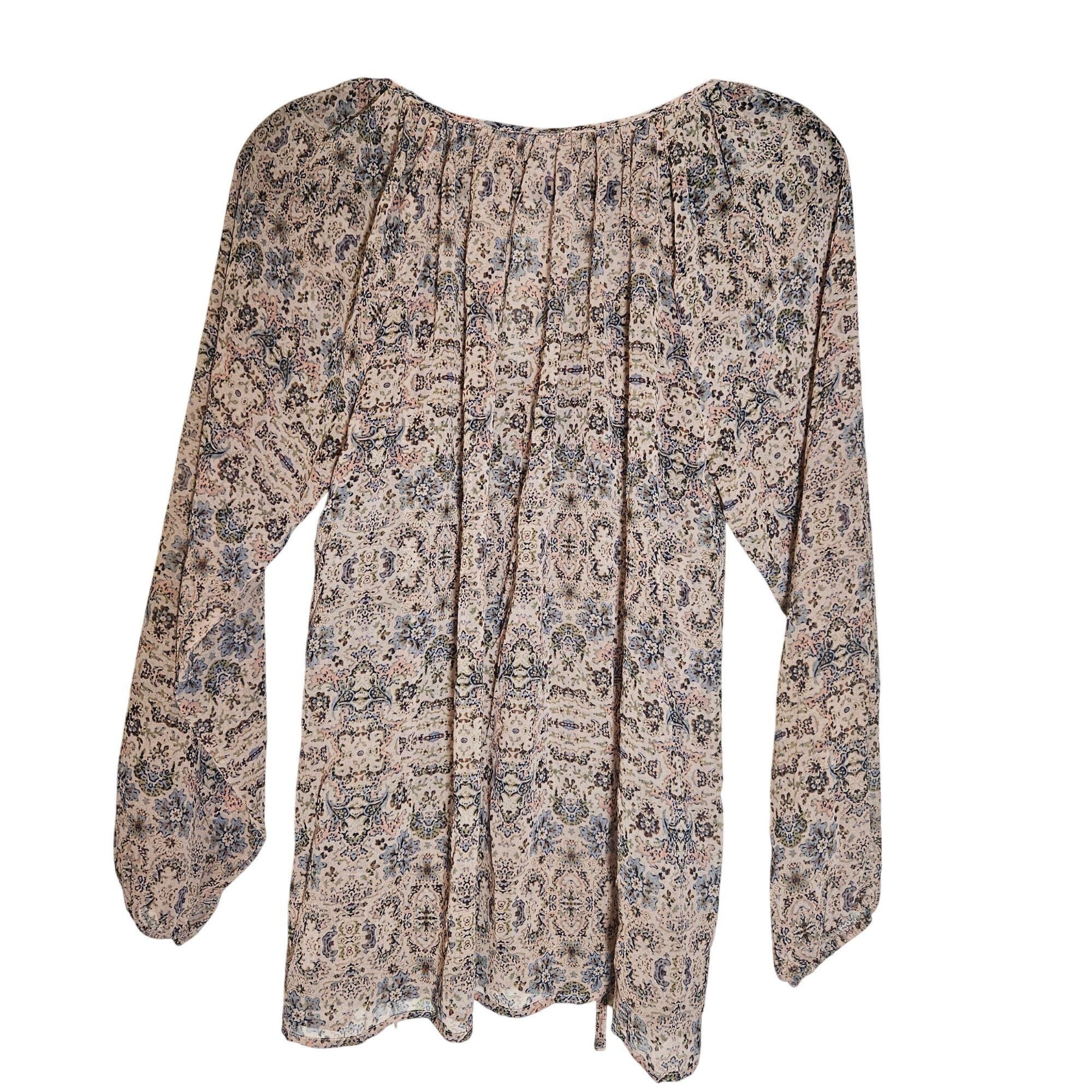 Other Cabi Blouse XS – Boho Floral Tie Neck, Light Academia, Clean Size XS / US 0-2 / IT 36-38 - 10 Thumbnail