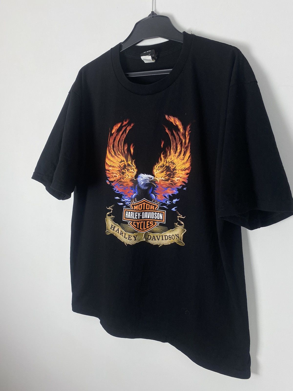 Harley Davidson × Vintage Harley-Davidson Flame Eagle Logo XL Rare Tee opium Motörhead Size US XL / EU 56 / 4 - 4 Thumbnail