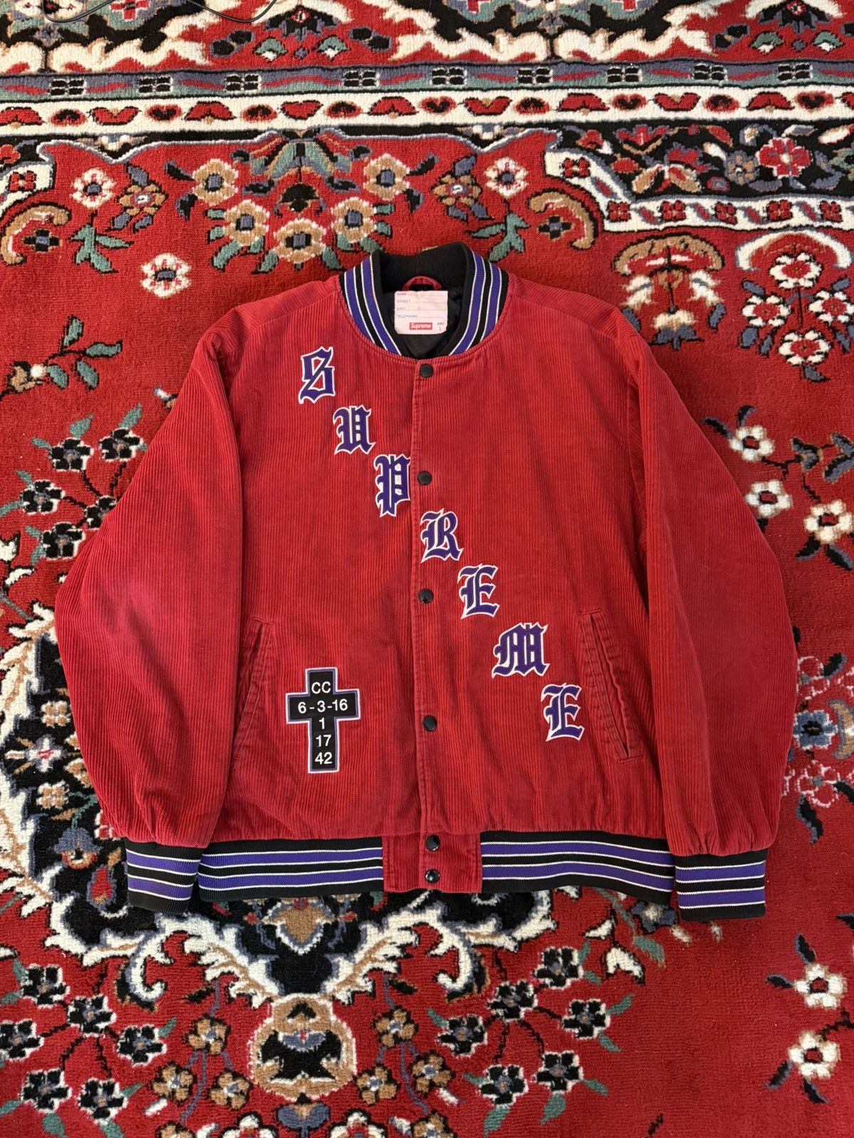 Supreme SS18 old english bomber