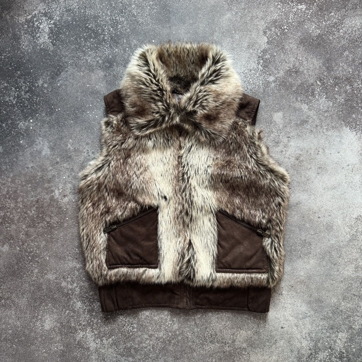 Hysteric Glamour 2000’s Aesthetic Vintage Y2K Faux Fur Cropped Vest Jacket Size M / US 6-8 / IT 42-44 - 1 Thumbnail
