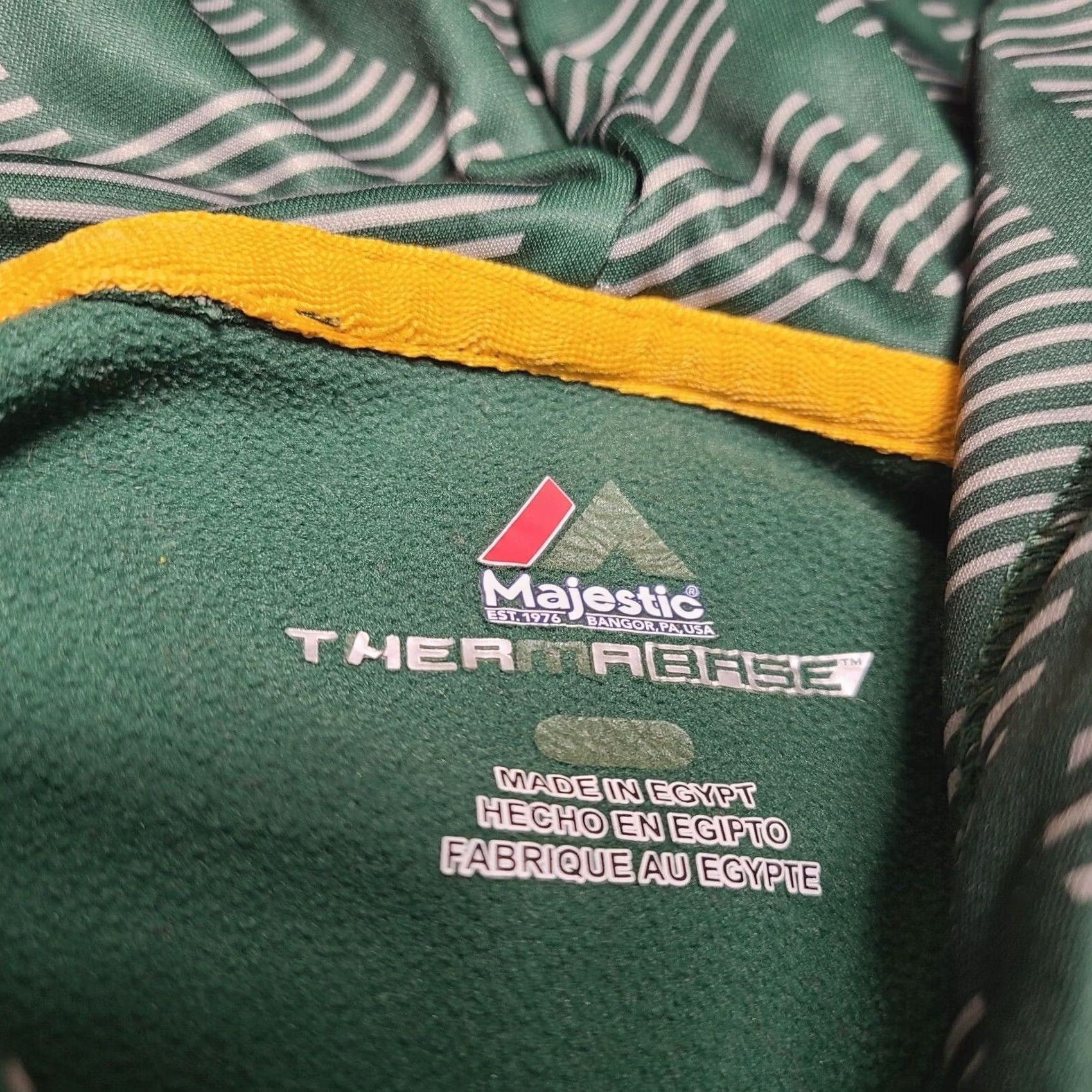 NFL Majestic ThermaBase Green Bay Packers Hoodie Pullover Green NFL Men’s Medium unisex Adult Long Sleeve Graphic Print Football-NFL Hoodie Size US M / EU 48-50 / 2 - 3 Thumbnail