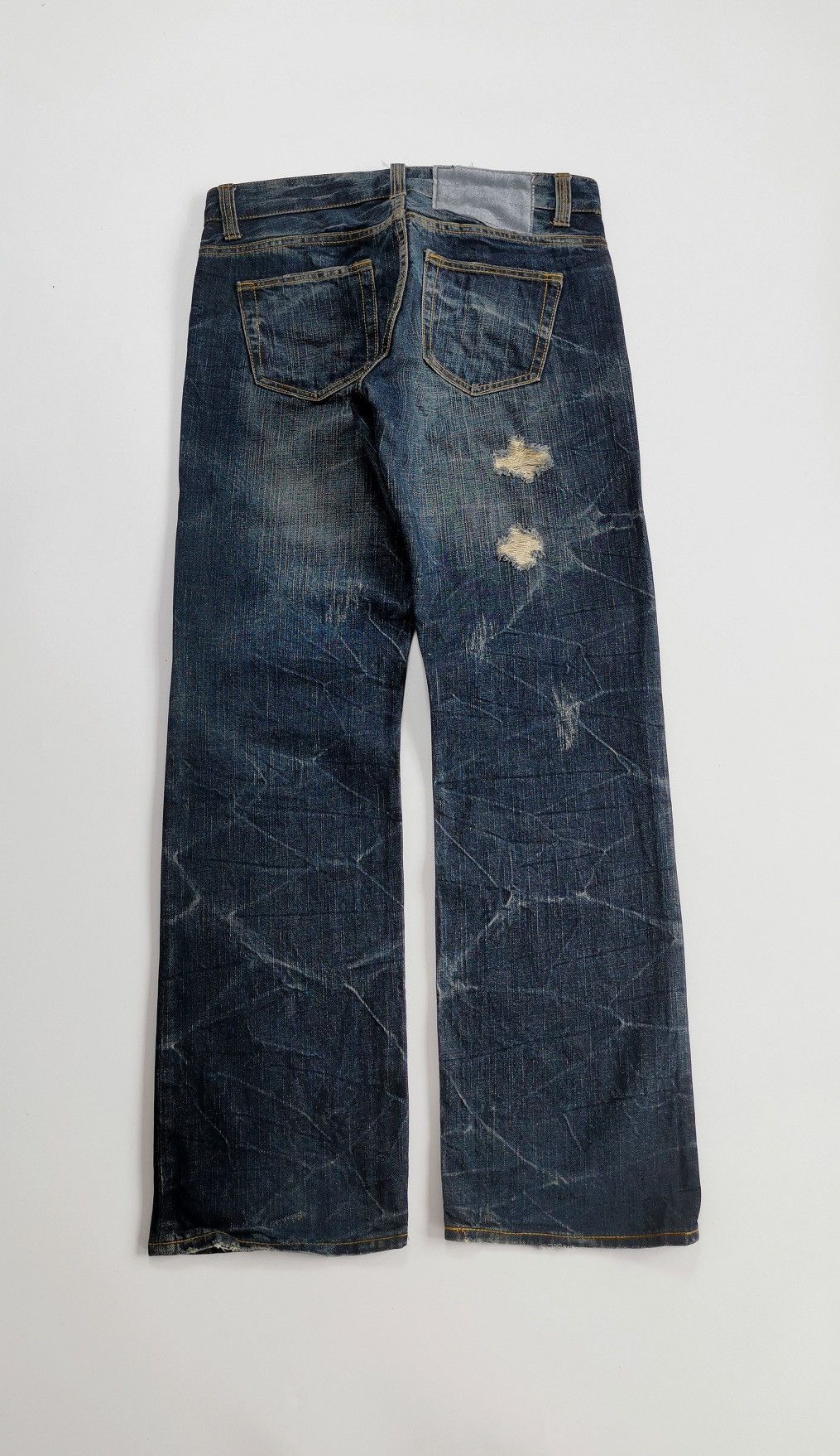 Japanese Brand Theoria Whiskers Distressed Jeans Size US 32 / EU 48 - 5 Thumbnail