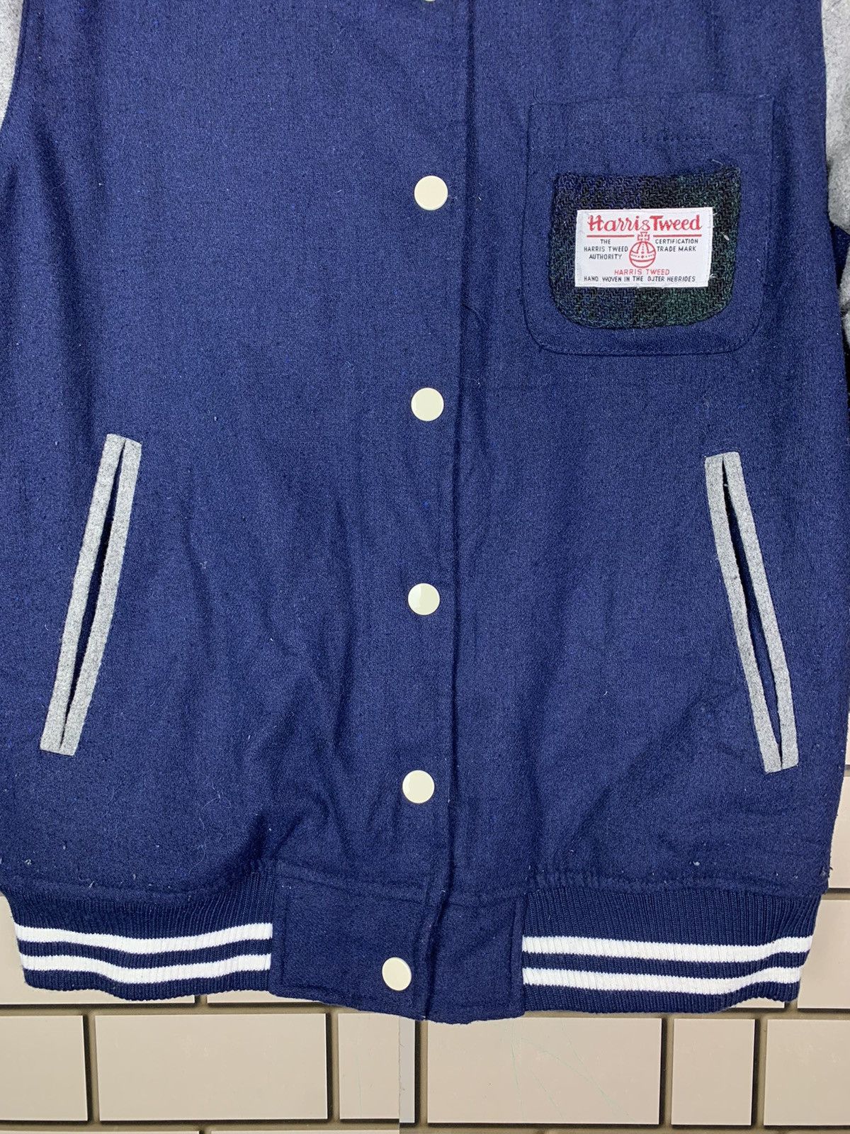 Harris Tweed × Vintage Harris Tweed Varsity Jacket Size US S / EU 44-46 / 1 - 3 Thumbnail