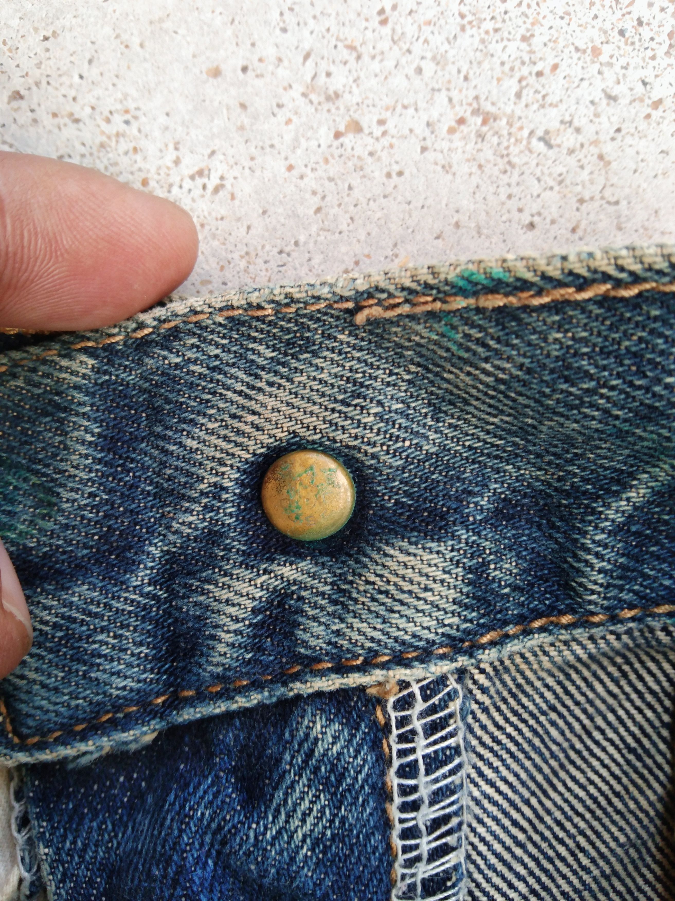 Japanese Brand Vintage Unique Clothing Warehouse Mud Wash Distressed Jeans Size US 27 - 9 Thumbnail