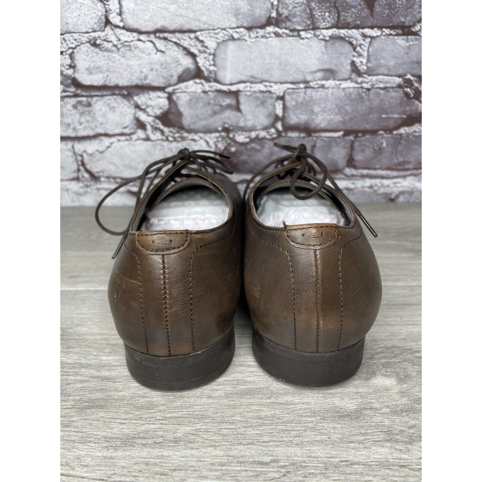 Zara Zara Man Brown Leather Derby Dress Oxfords Lace Up Shoes Men Size US 10 / EU 43 - 5 Thumbnail