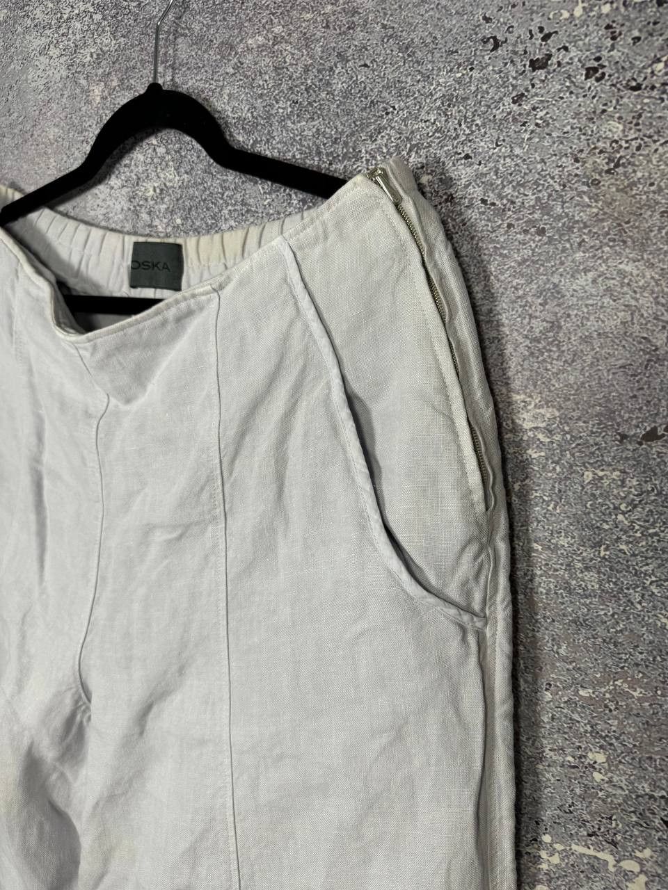 Japanese Brand × OSKA Vintage Japanese OSKA Linen Big Pants Buggy Style Size 32" / US 10 / IT 46 - 9 Thumbnail