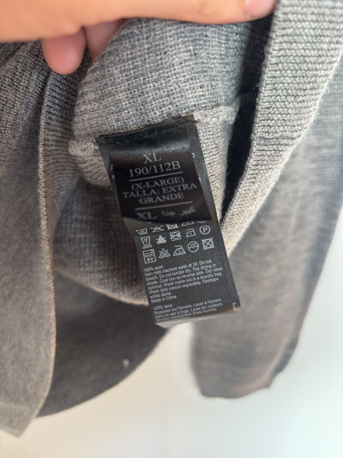 Allsaints AllSaints Grey Merino Wool Crewneck Sweater XL Size US XL / EU 56 / 4 - 5 Thumbnail