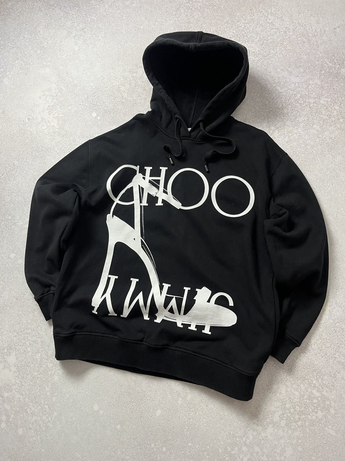 Jimmy Choo Jimmy Choo Hoodie Black High Heel Graphic Cotton Luxury Size US S / EU 44-46 / 1 - 1 Thumbnail