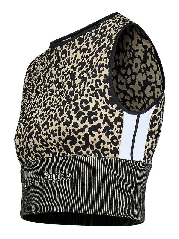 Palm Angels o1y1125 Sleeveless Sweater in Black/Beige Size S / US 4 / IT 40 - 3 Thumbnail