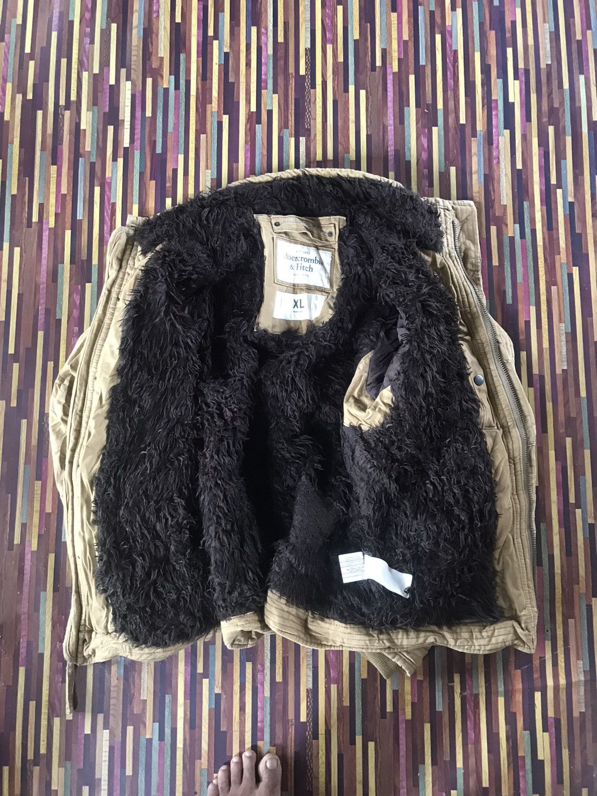 Abercrombie & Fitch 🔥🔥🔥VTG ABERCROMBIE JACKET FUR INSIDE Size US XL / EU 56 / 4 - 16 Thumbnail