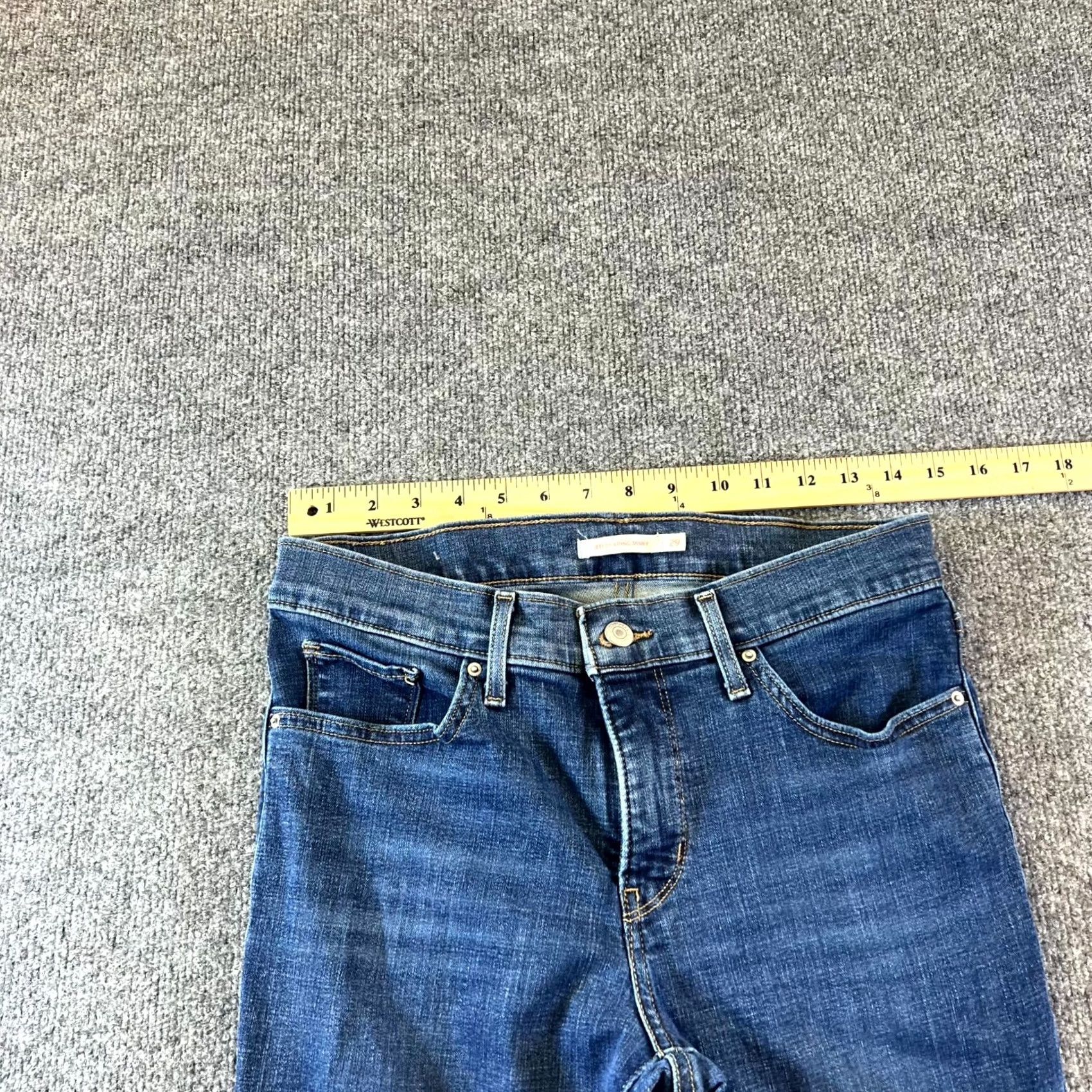 Levi's Levi's 311 Skinny Jeans Women's 29x30 Blue Cotton Denim Stretch Mid Rise Regular Fit 5-Pocket Style Jeans Size 29" - 2 Thumbnail