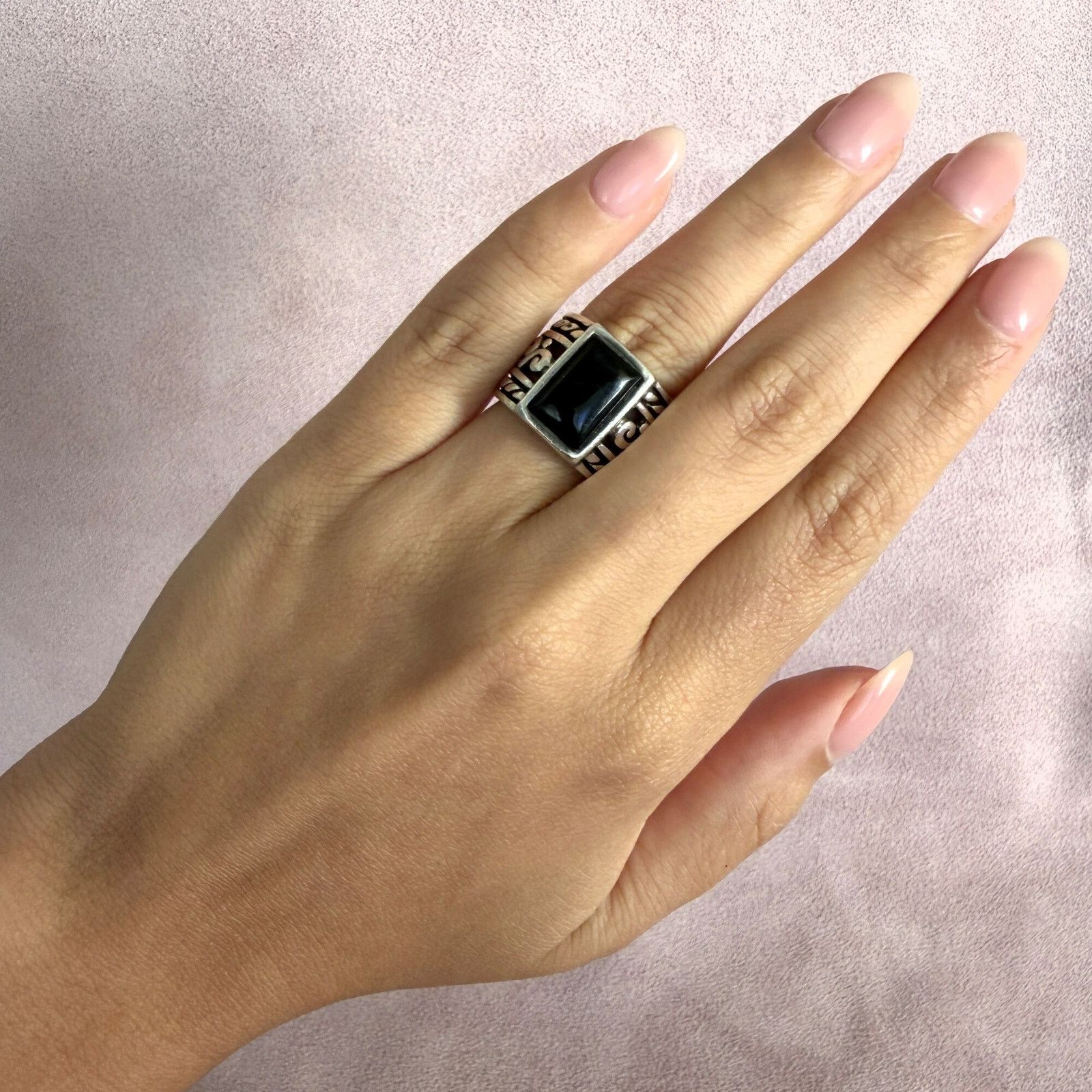 Sterling Silver silpada sterling silver onyx filigree scroll ring size 5.75 Size ONE SIZE - 2 Thumbnail