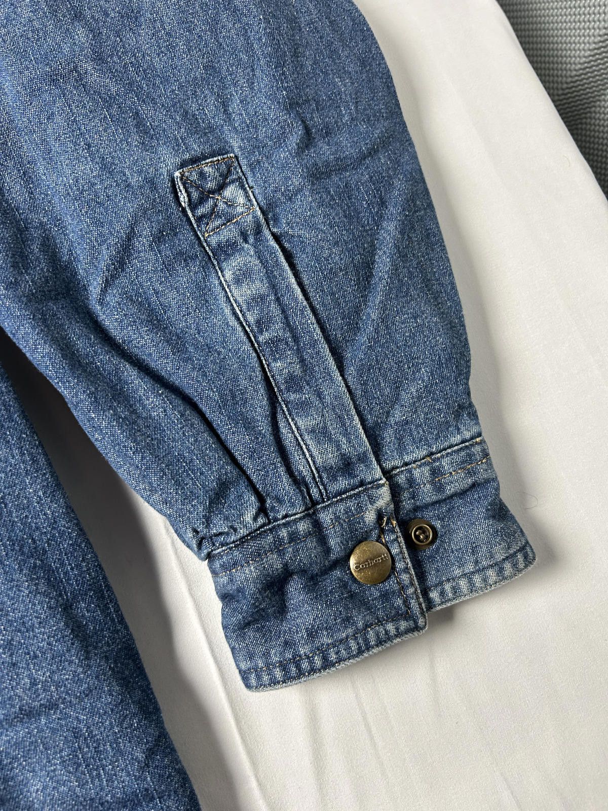Carhartt Carhartt Denim Fleece Lined Pocket Overshirt Heavyweight Size US XL / EU 56 / 4 - 8 Thumbnail