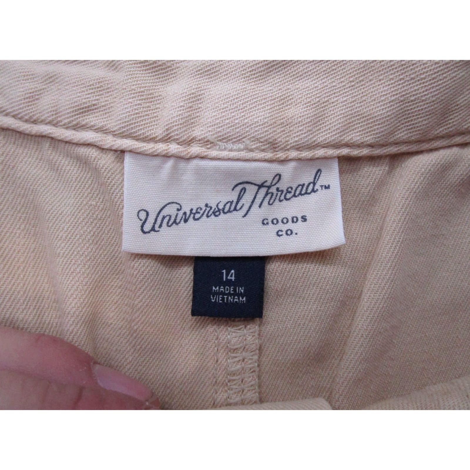 Vintage VINTAGE Universal Thread Women’s Beige Shorts Size 14 Cotton Blend High Rise Mom NEW Size 36" / US 14 / IT 50 - 3 Thumbnail