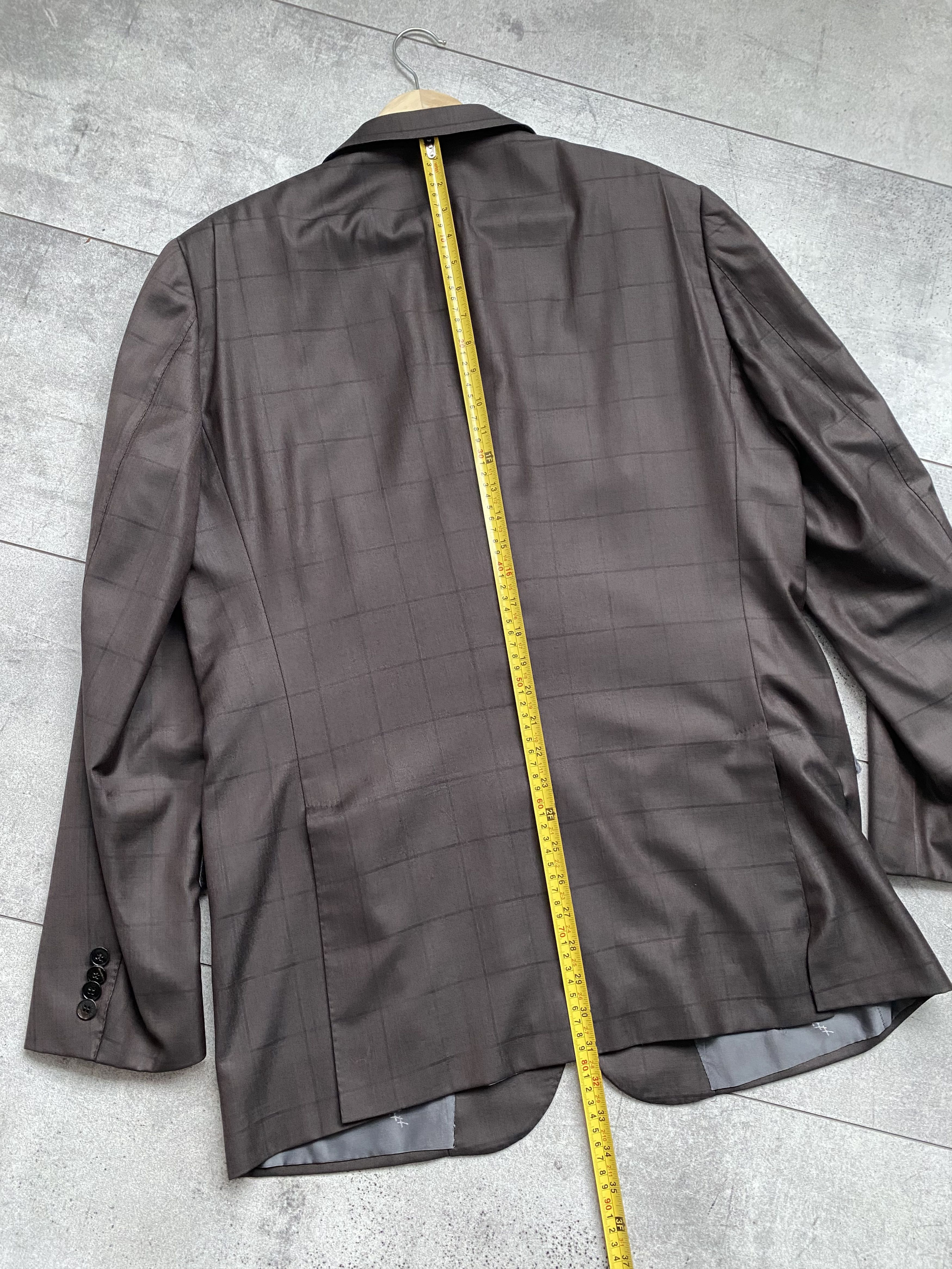 Ermenegildo Zegna Ermenegildo Zegna Couture Checked Wool and Silk Brown 56R Size 54R - 16 Thumbnail