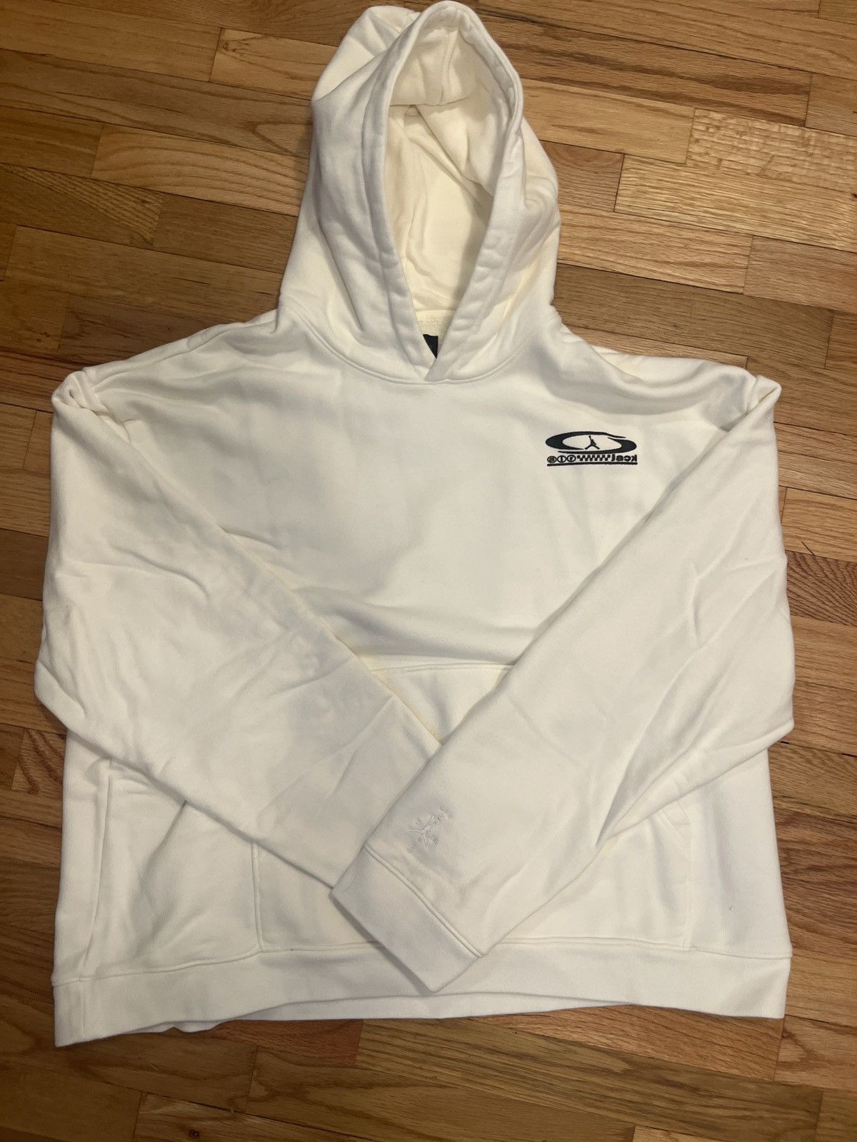 image of Jordan Nike Travis Scott Jumpman Jack Hoodie in White, Men's (Size Large)