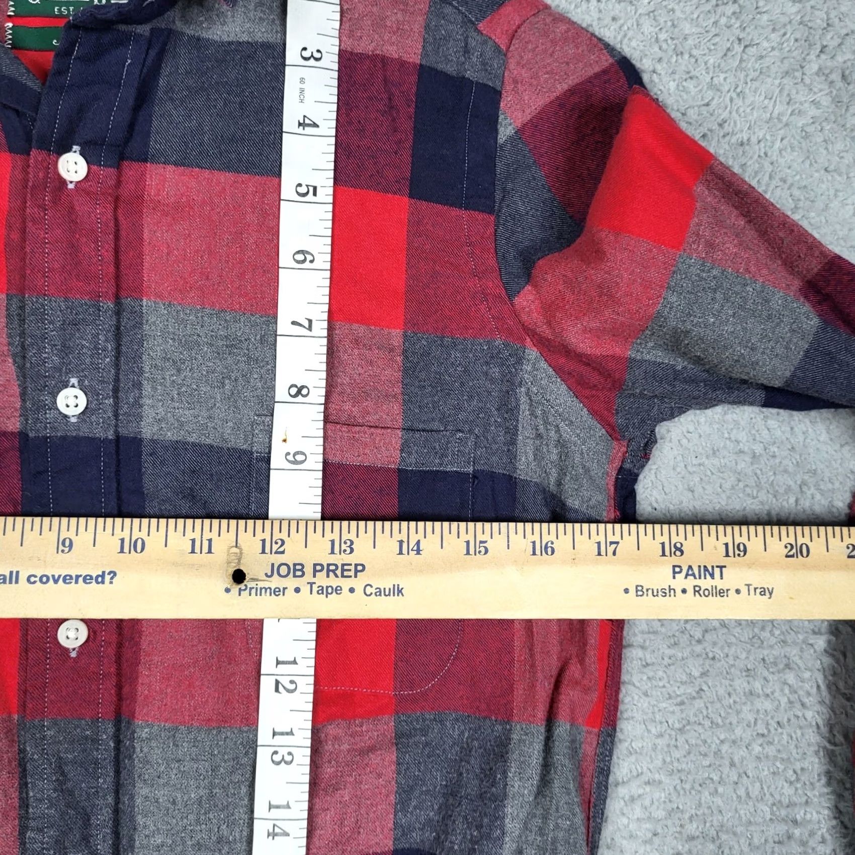 Vintage GITMANBROS Shirt Womens XS Red Women Gray Plaid cotton long sleeve Dress Size Size XS / US 0-2 / IT 36-38 - 6 Thumbnail