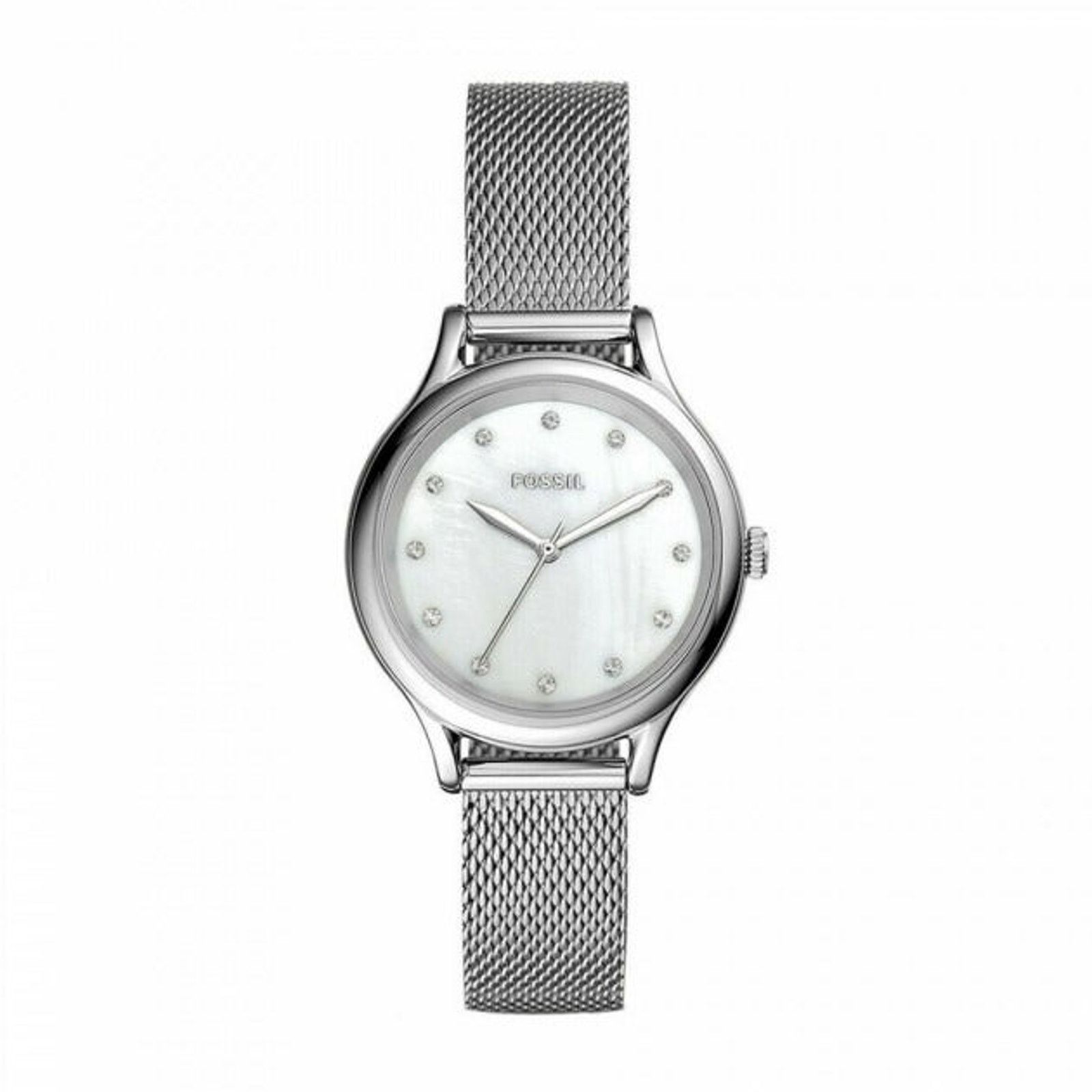 Fossil Fossil BQ3390 Laney Three-Hand Smoke Steel Womens Mesh Watch Size ONE SIZE - 1 Thumbnail