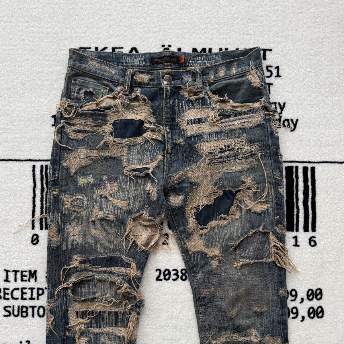 Undercover AW05 “Arts & Crafts” 85 Distressed Denim Size US 31 - 7 Thumbnail