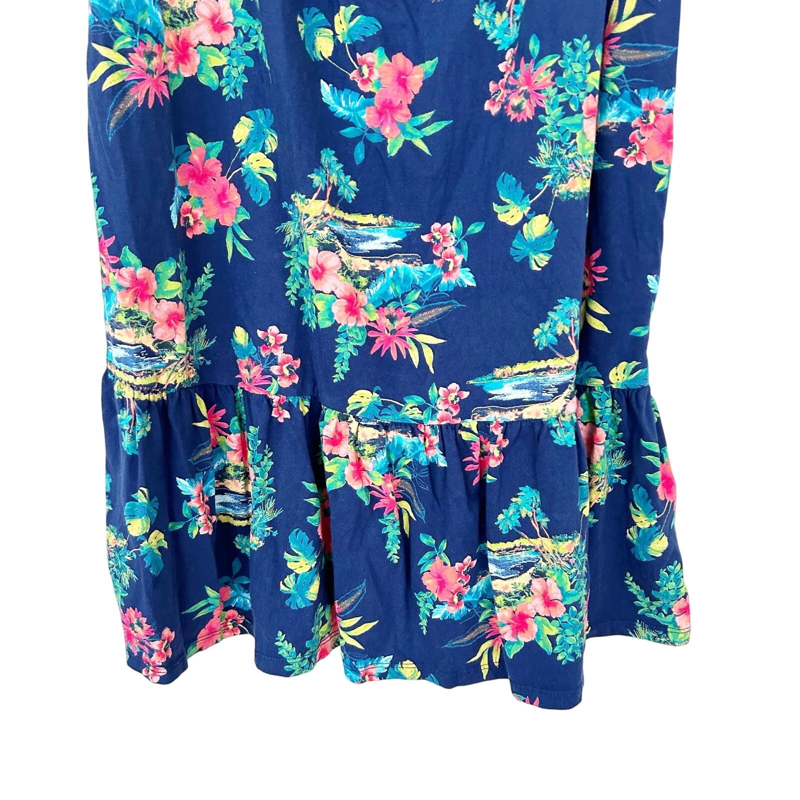 Lands' End Lands End Blue Floral Dress Sz L Size L / US 10 / IT 46 - 4 Thumbnail