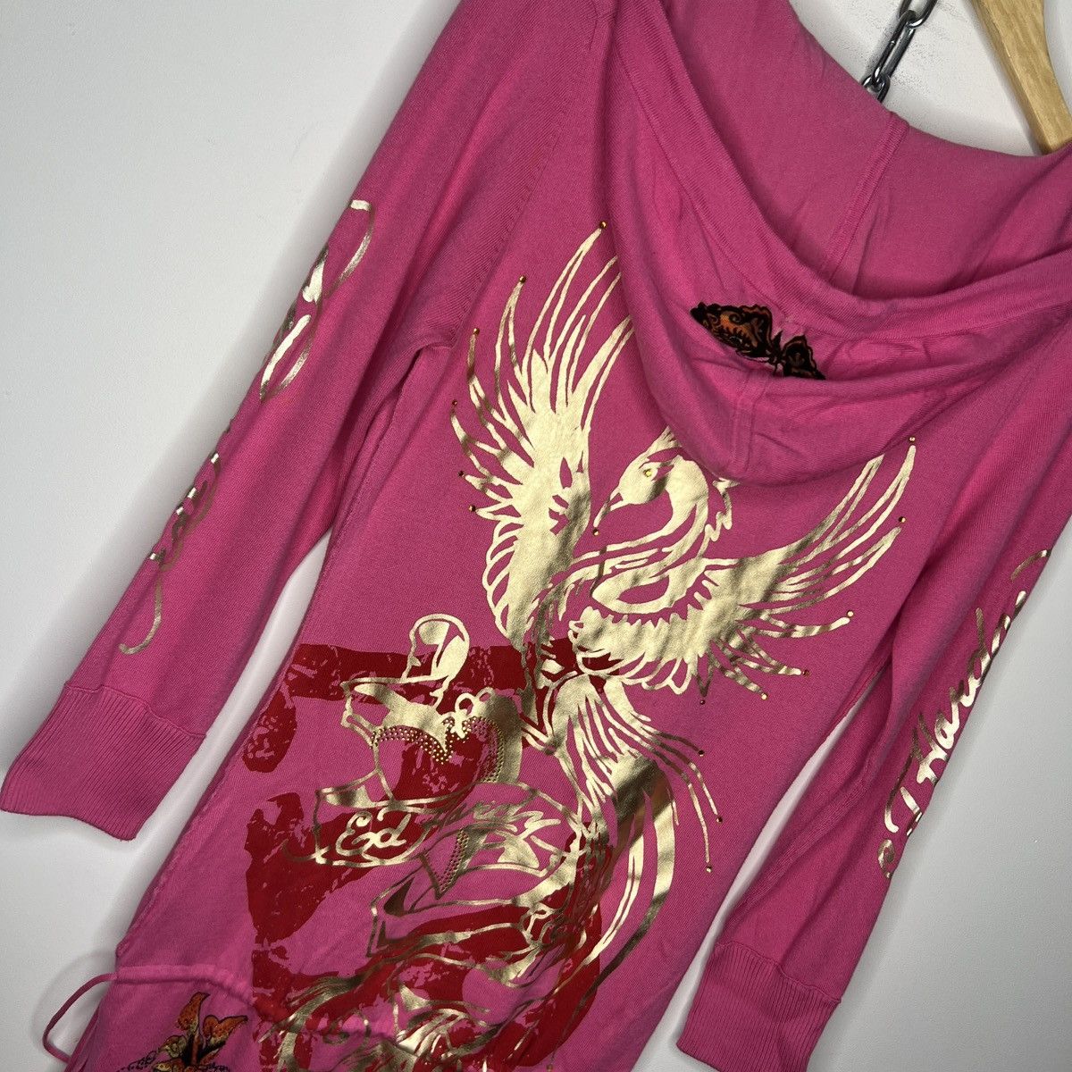 Christian Audigier × Ed Hardy × Vintage ED HARDY REFLECTIVE FULL PRINTED MINI DRESS Size M / US 6-8 / IT 42-44 - 11 Thumbnail