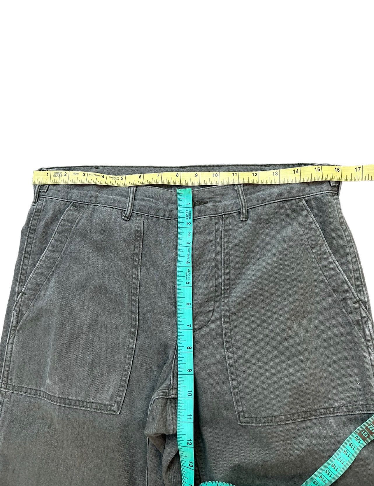 Denime × Vintage Vintage DENIME Japan Hbt Striped Fatigue Pant Size US 31 - 3 Thumbnail