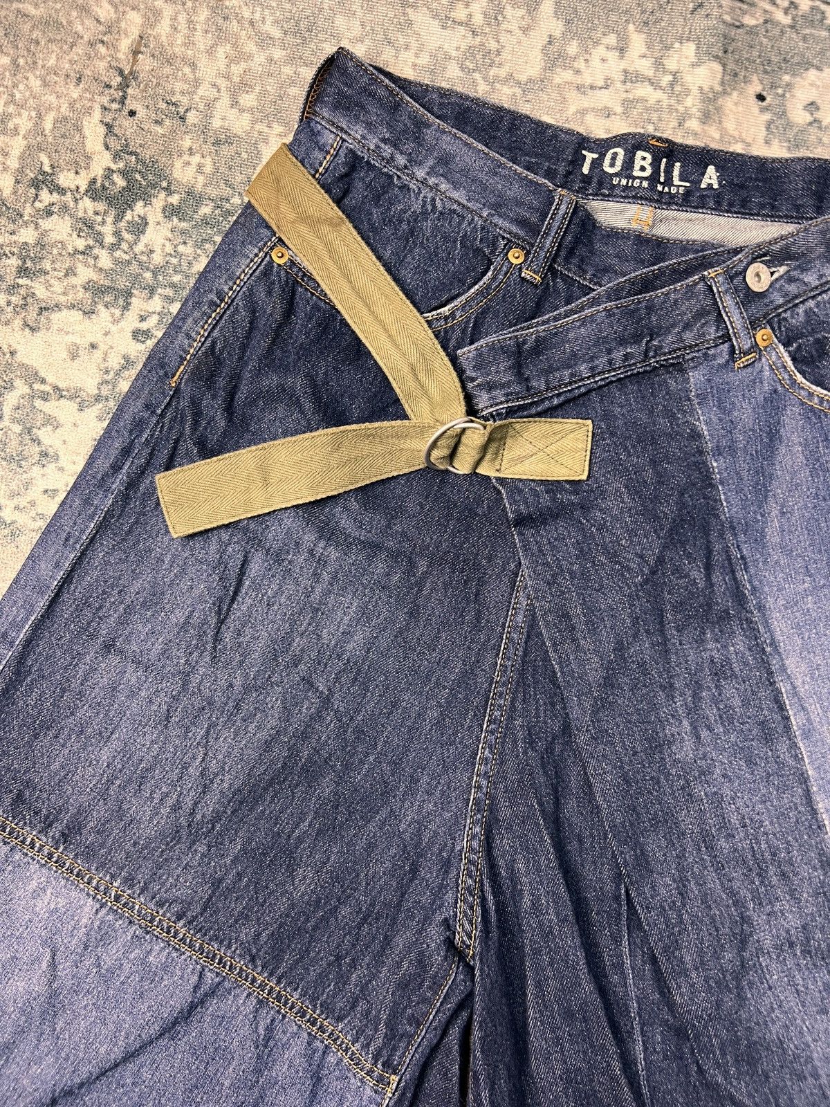 Third & Army Tobila Made in Japan Rework Army Denim Jort Size US 32 / EU 48 - 4 Thumbnail
