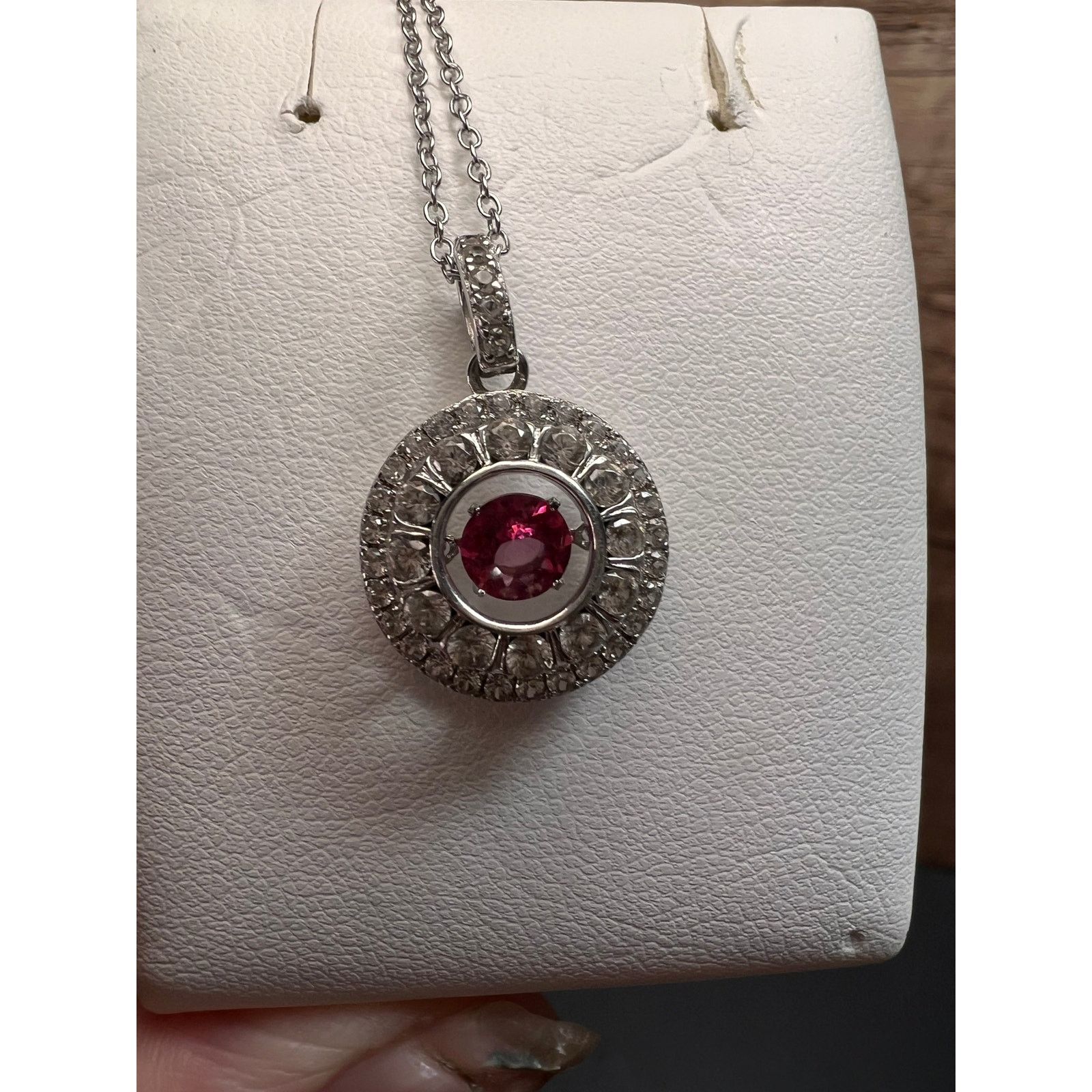 Other Pink tourmalinetopaz pendant necklace in platinum over 925 Size ONE SIZE - 18 Thumbnail