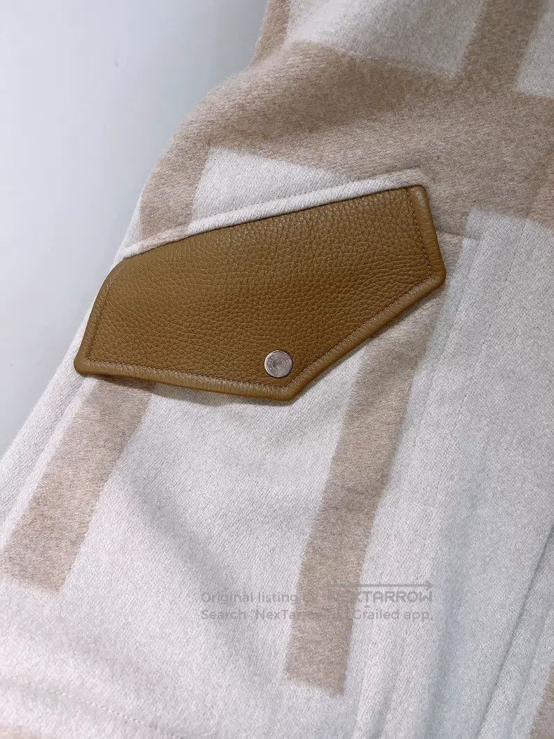 Hermes Hermes Milk Tea Double-Sided Cashmere Patch Deer Skin Base Size XXS / US 00 / IT 34 - 7 Thumbnail