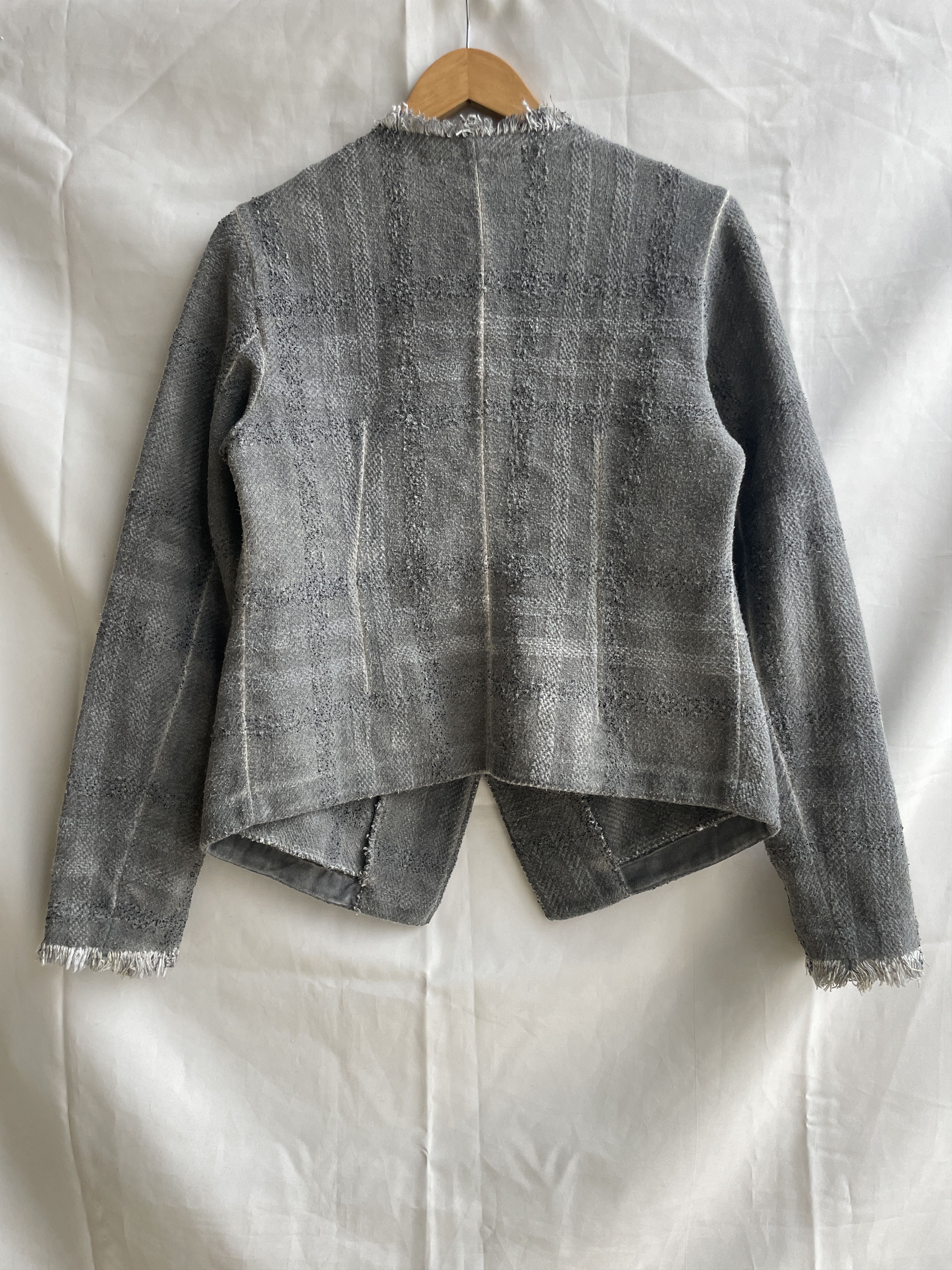Transit Transit Par Such Garment Dyed Distressed Boucle Tweed Blazer Size M / US 6-8 / IT 42-44 - 2 Thumbnail