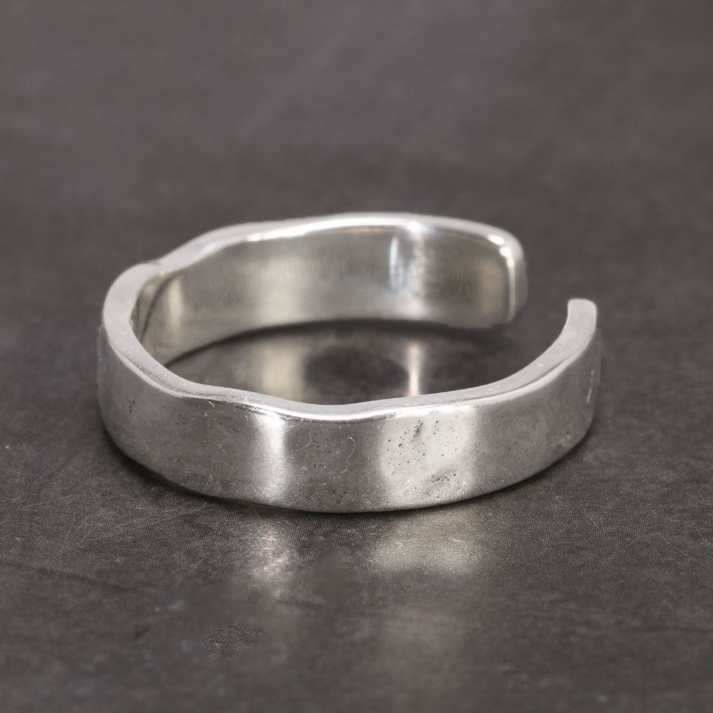 Jewelry × Vintage 925 Bright Hand Hammer Ring (Resizable) Size ONE SIZE - 2 Thumbnail