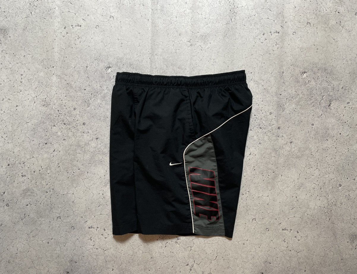 Nike × Vintage Vintage Nylon Nike Big Swoosh Logo Drill Y2K Shorts Size US 32 / EU 48 - 1 Thumbnail