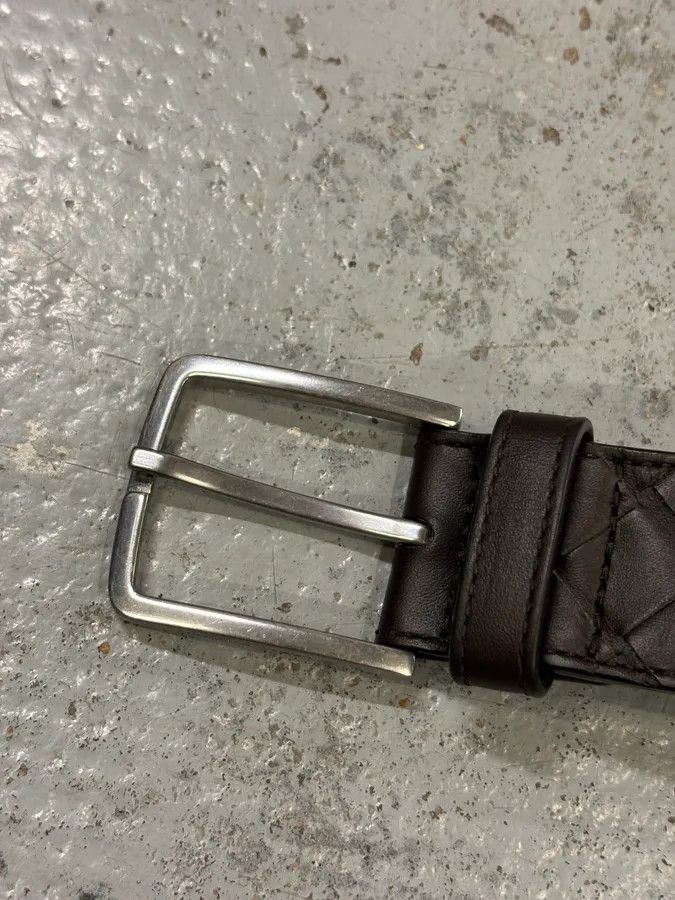 Bottega Veneta Bottega Veneta Brown Leather Intrecciato Belt Size ONE SIZE - 3 Thumbnail