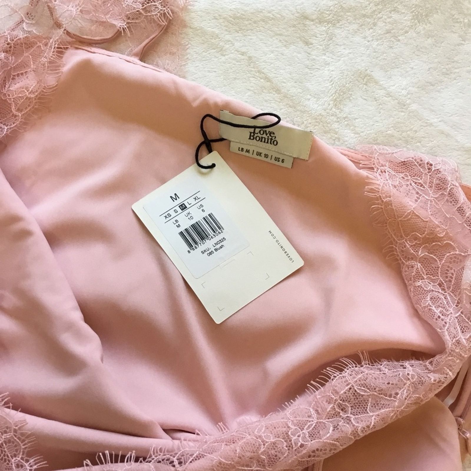 Other Love Bonito Pink Amara Lace Trim Camisole Size M / US 6-8 / IT 42-44 - 12 Thumbnail