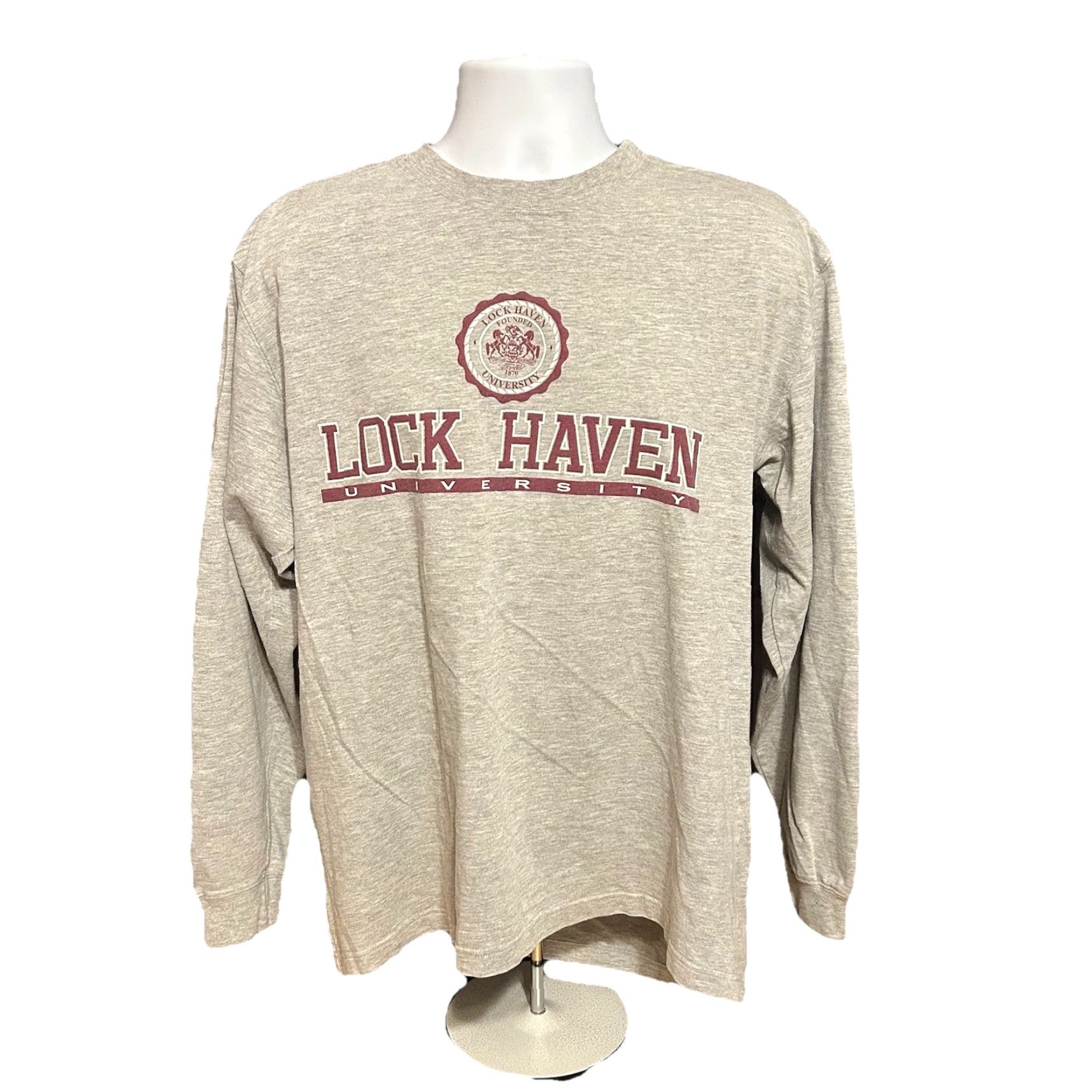Jansport VINTAGE Jansport Long Sleeve Shirt Mens M Gray Lock Haven 52722 College Outdoor Activewear Front Graphic Size US M / EU 48-50 / 2 - 2 Thumbnail