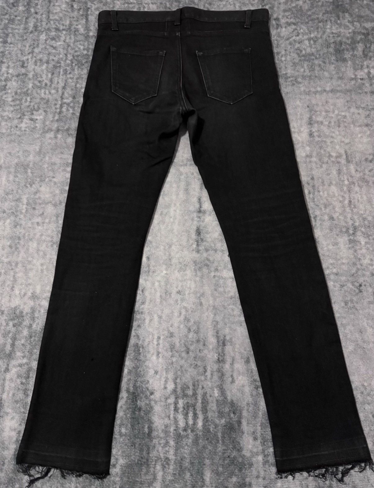 Saint Laurent Paris Saint Laurent (SLP) 16FW Frayed Hem Knee Slash Denim Jeans Size US 31 - 2 Thumbnail
