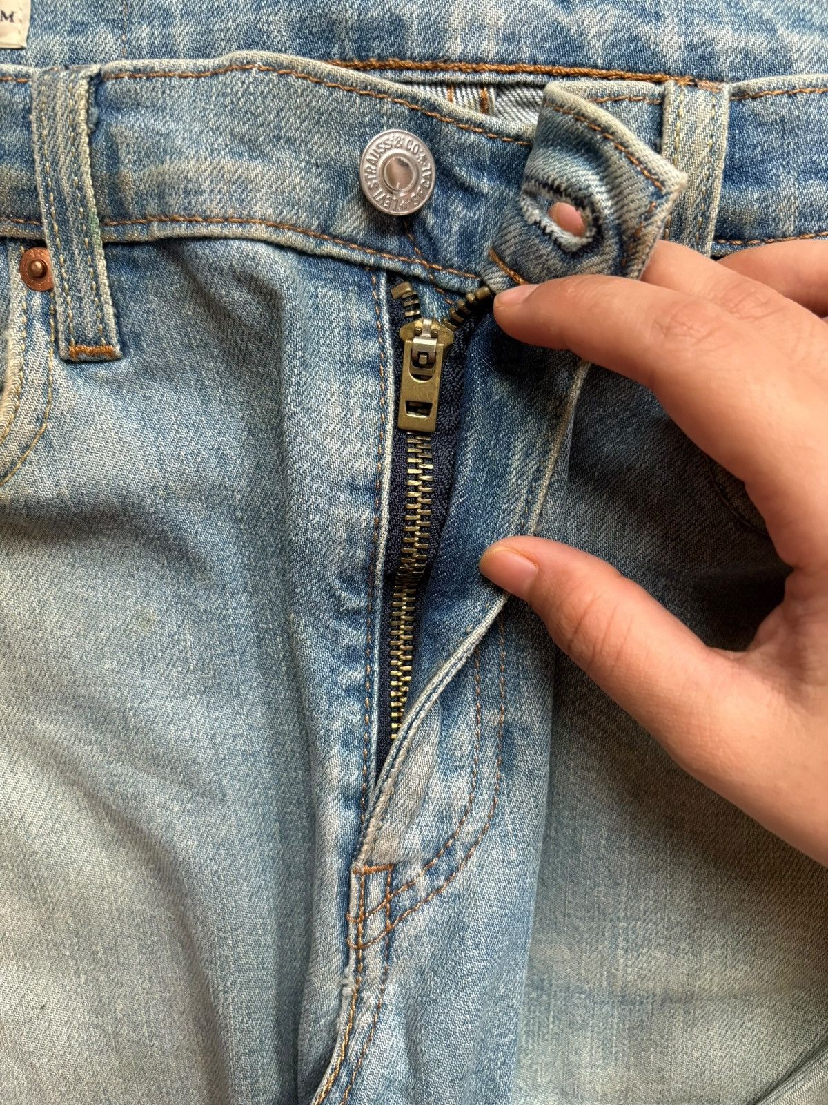 Levi's SALES🔥Y2k Levis Hi Ball Big E Painted Mud Wash Skinny Jeans Size US 32 / EU 48 - 3 Thumbnail