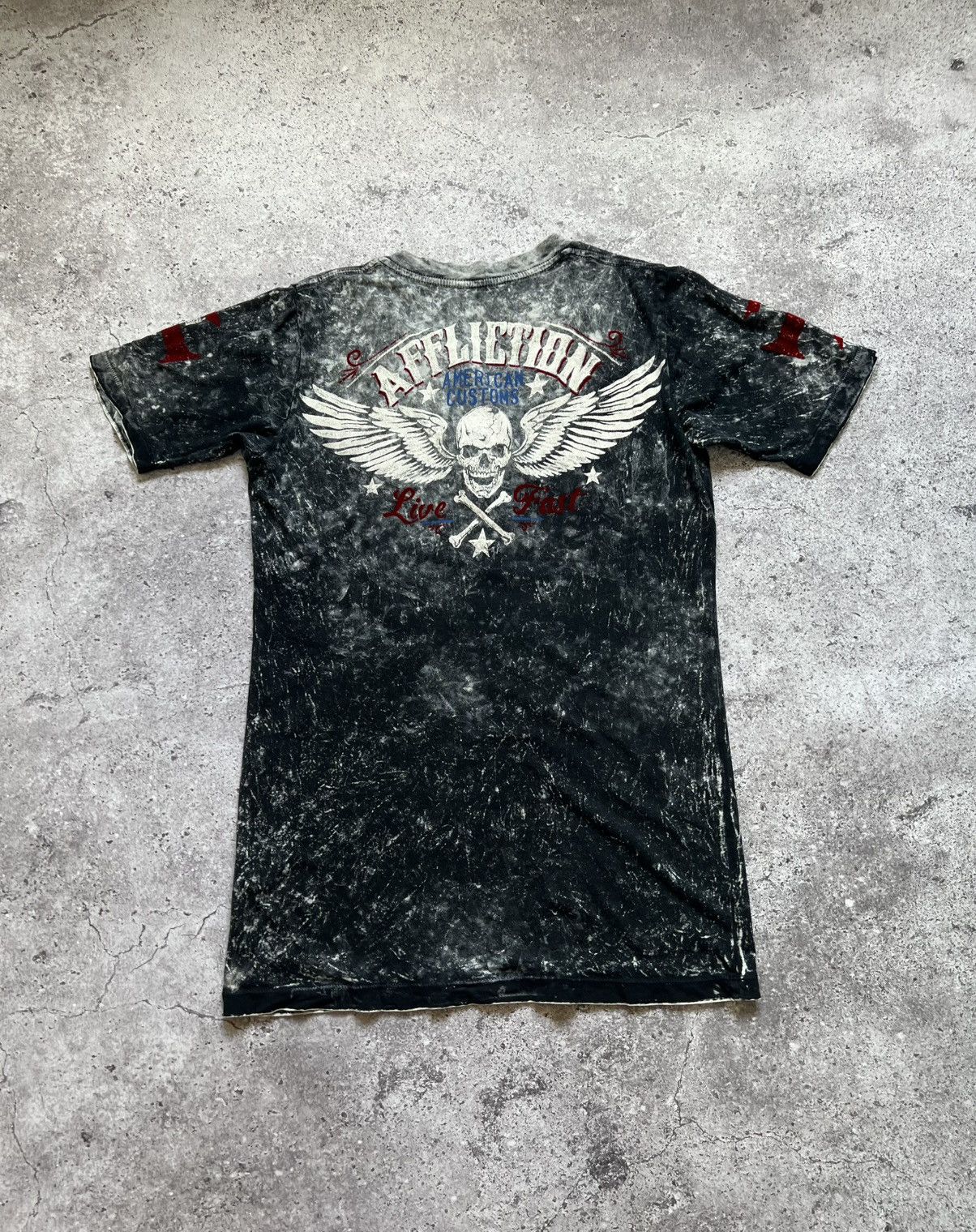 Affliction Affliction Women's Skull T-shirt Y2K Tee Size L / US 10 / IT 46 - 13 Thumbnail