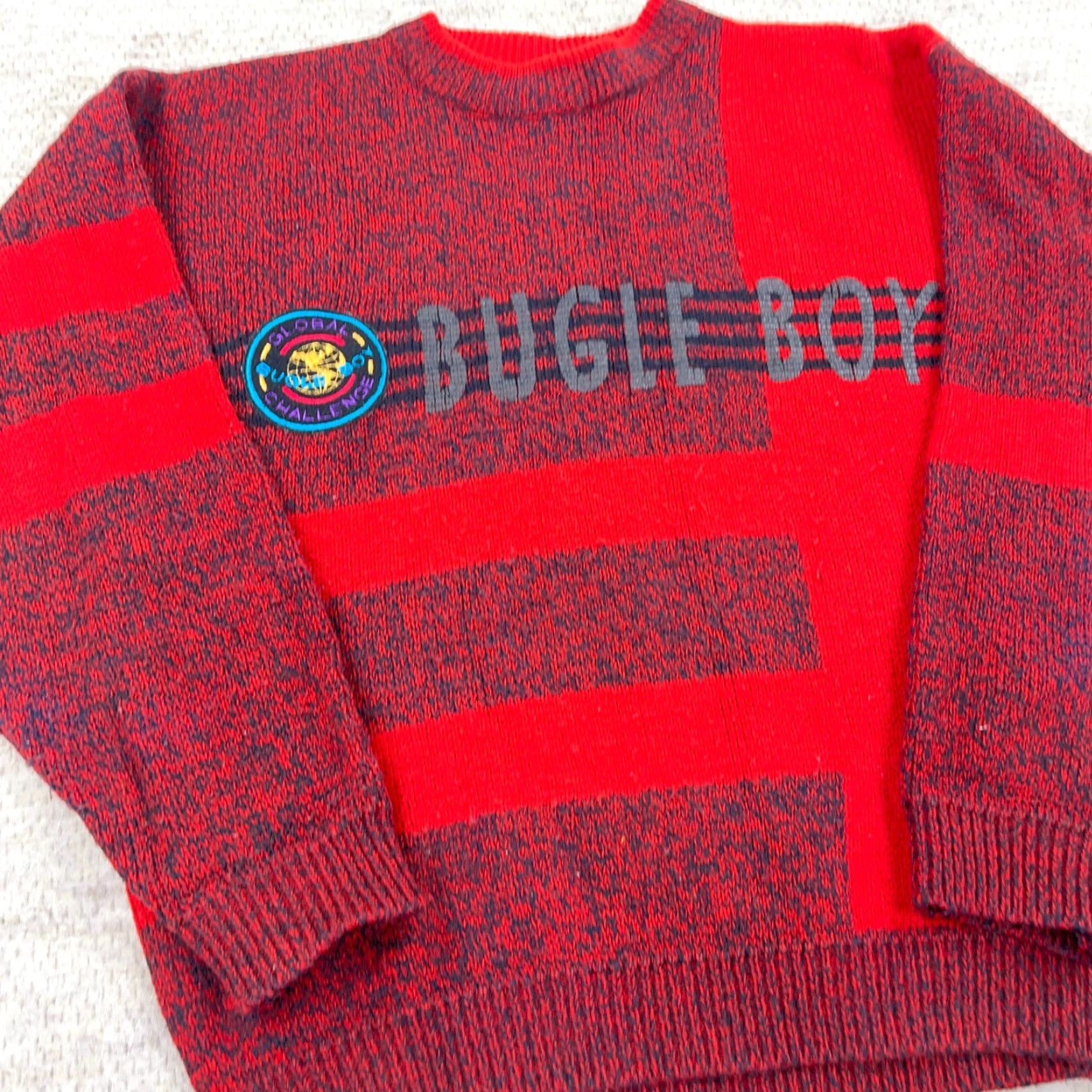 Bugle Boy Bugle Boy Vintage Sweater Men Large Red Heavy Knit Grandpa 80s 90s Fashion Size US L / EU 52-54 / 3 - 6 Thumbnail