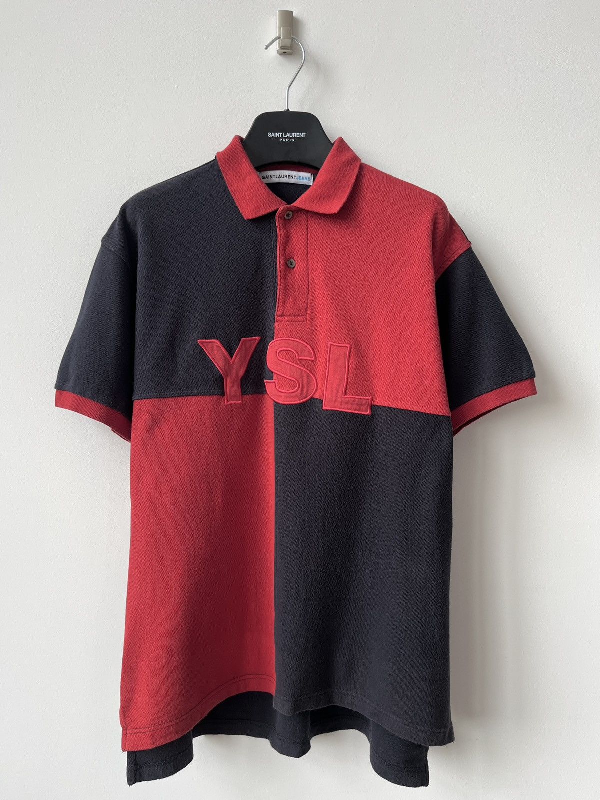 Yves Saint Laurent Vintage Yves Saint Laurent Polo Shirt YSL Big Logo Paris Size US M / EU 48-50 / 2 - 7 Thumbnail