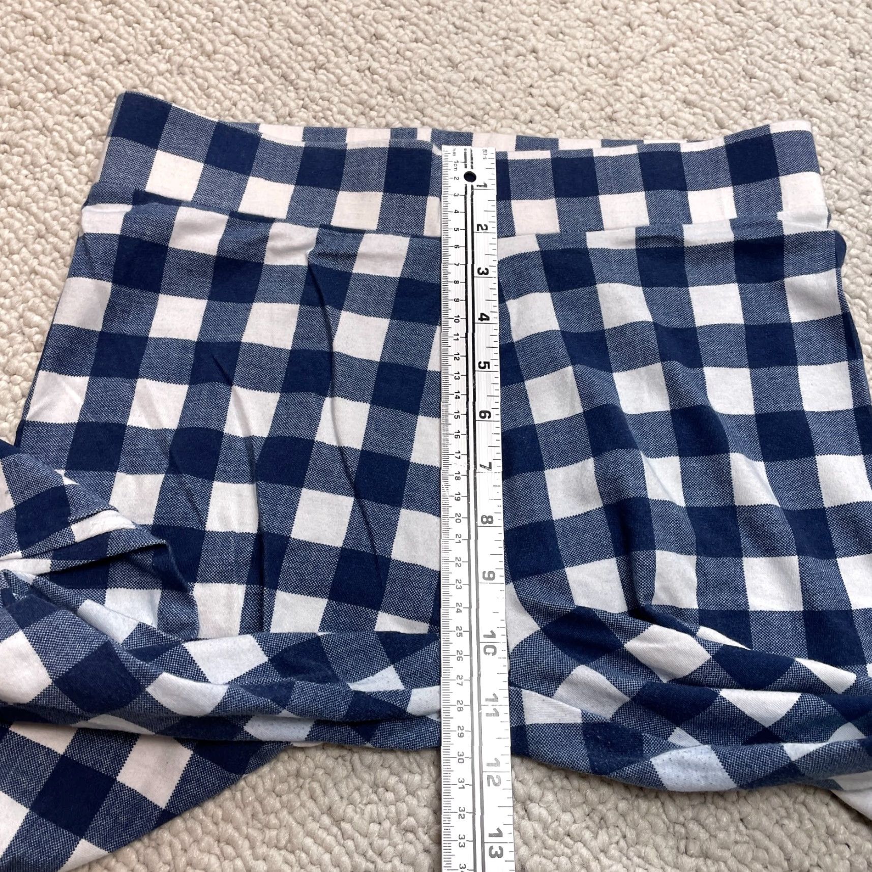 Forever 21 Forever 21 Pants Womens 0X Blue White Plaid Gingham Stretch Cotton Ankle 30x26 Womens Glance: 0X, Regular, Blue, Ankle, 30x26, Cotton Spandex, Knit Size 30" / US 8 / IT 44 - 4 Thumbnail